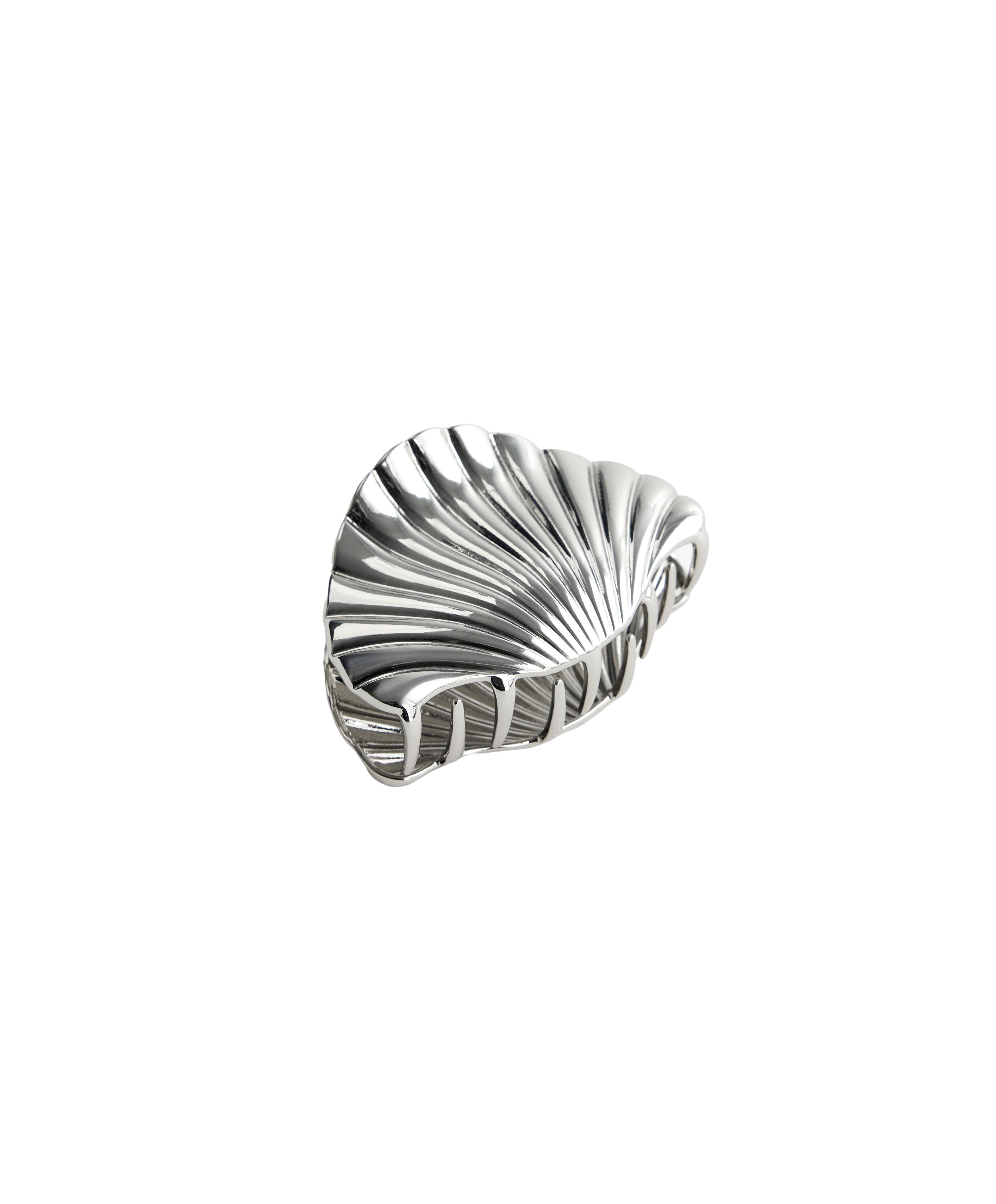 Shell metallic hair clip — SILVER