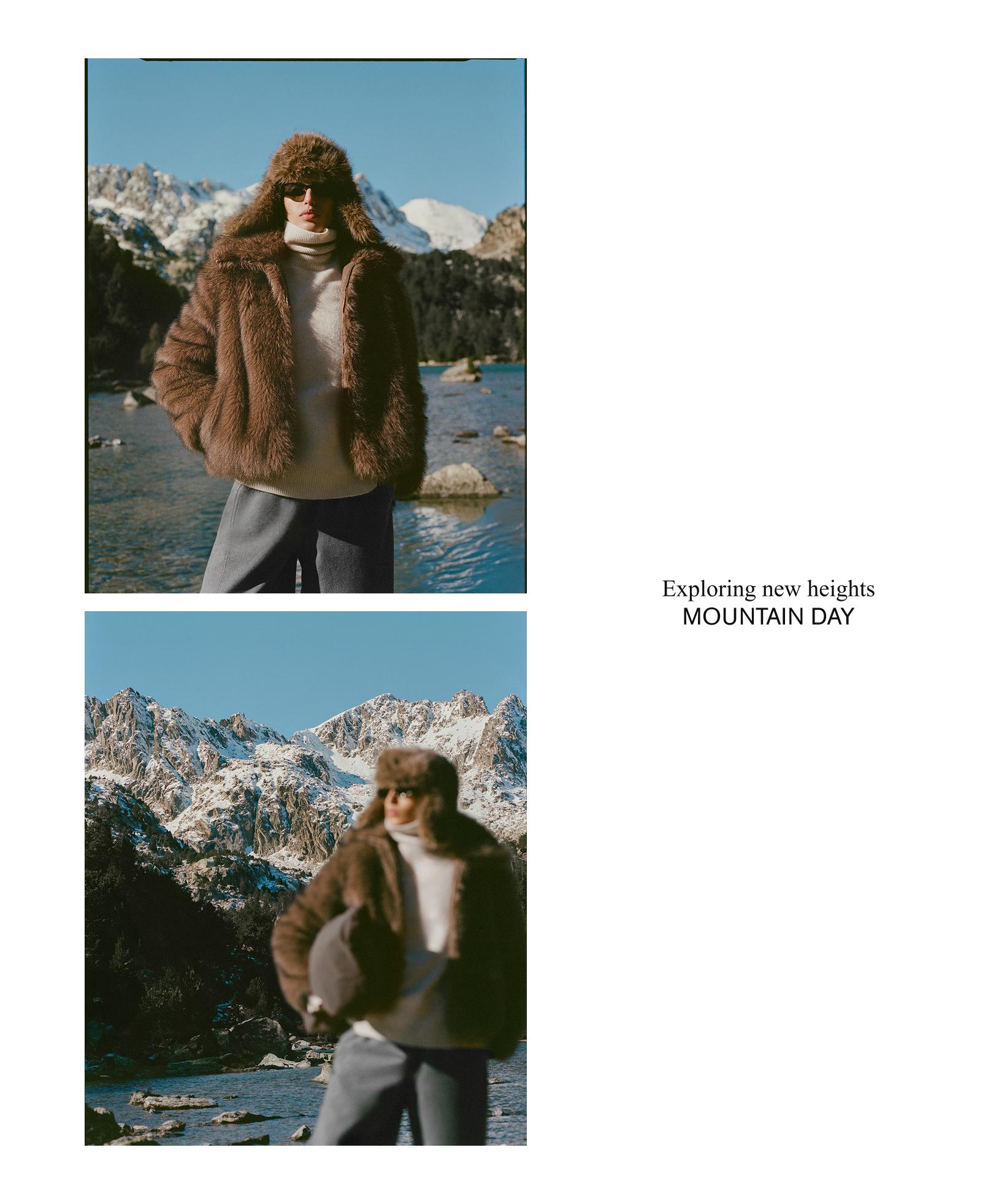 سترة محاكة قياس كبير بياقة مطوية