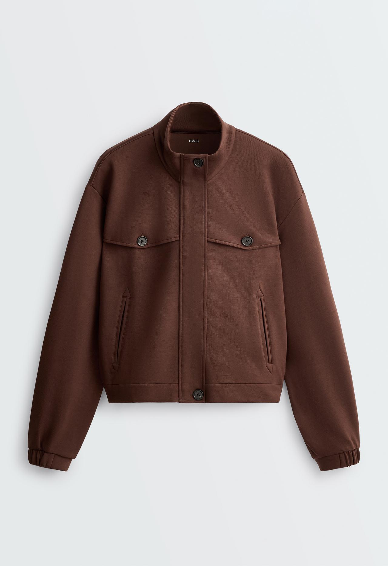 High-neck cropped jacket — COCOA