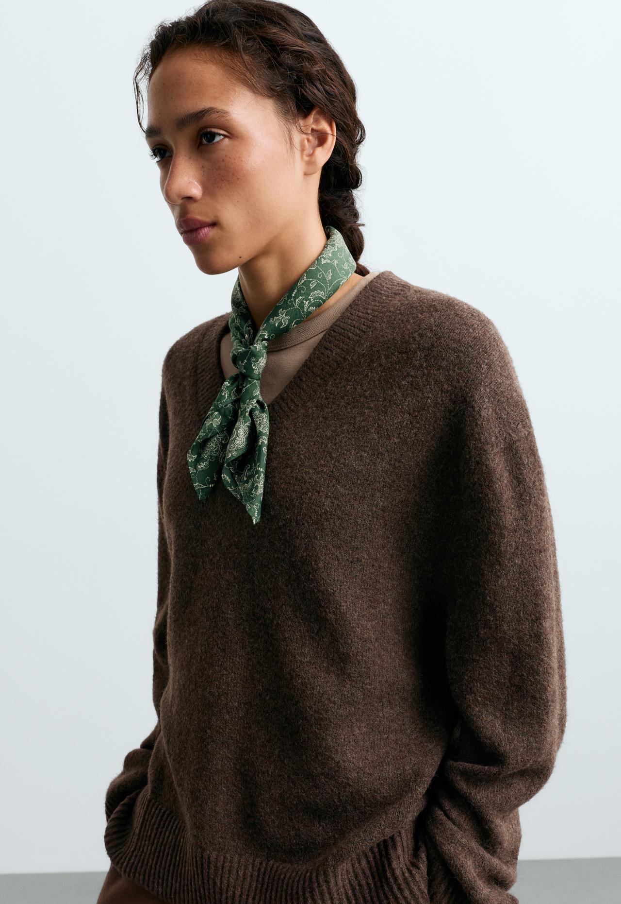 100% cotton print scarf — GREEN