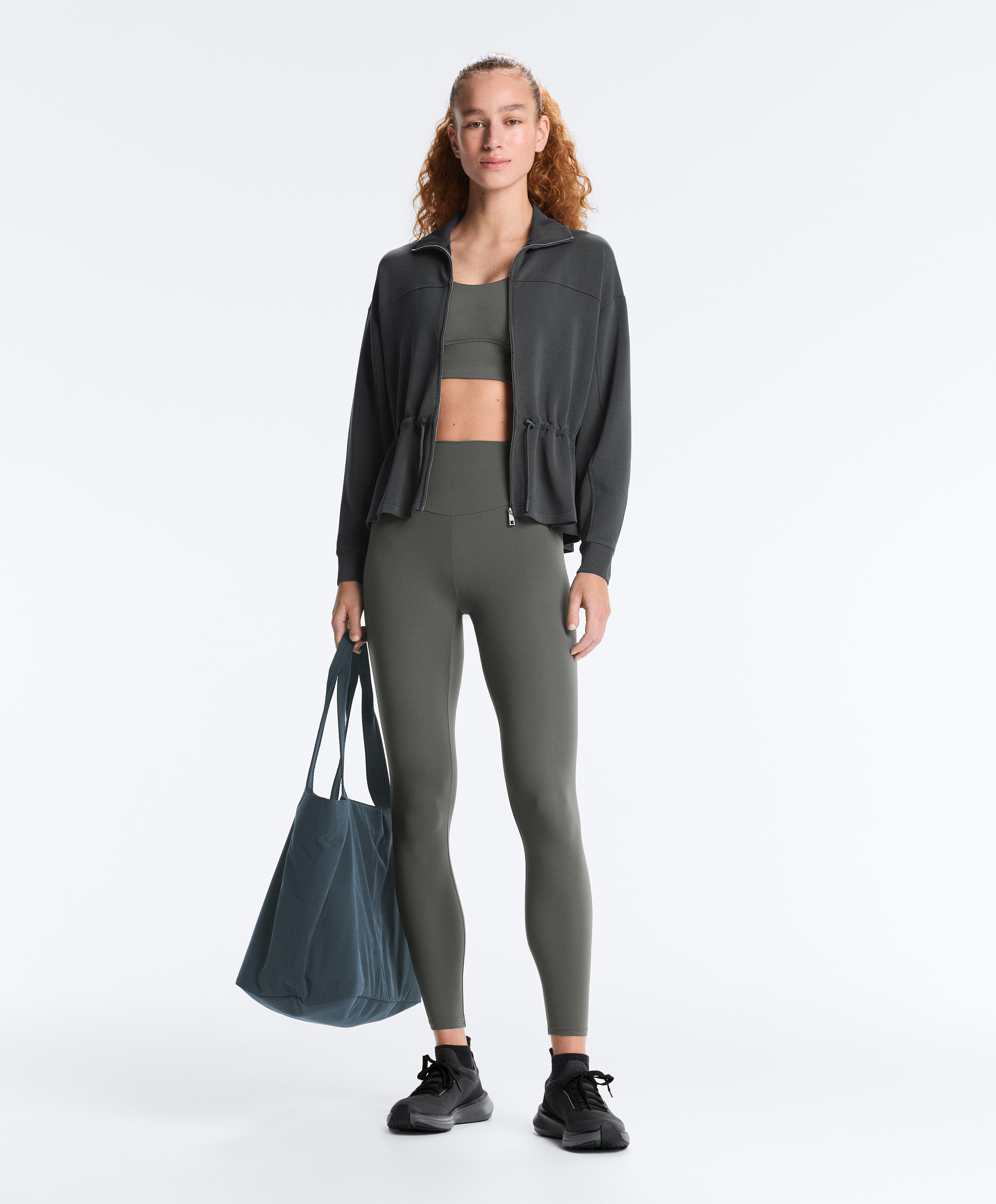Comfortlux high-waisted ankle-length leggings — DARK ANTHRACITE