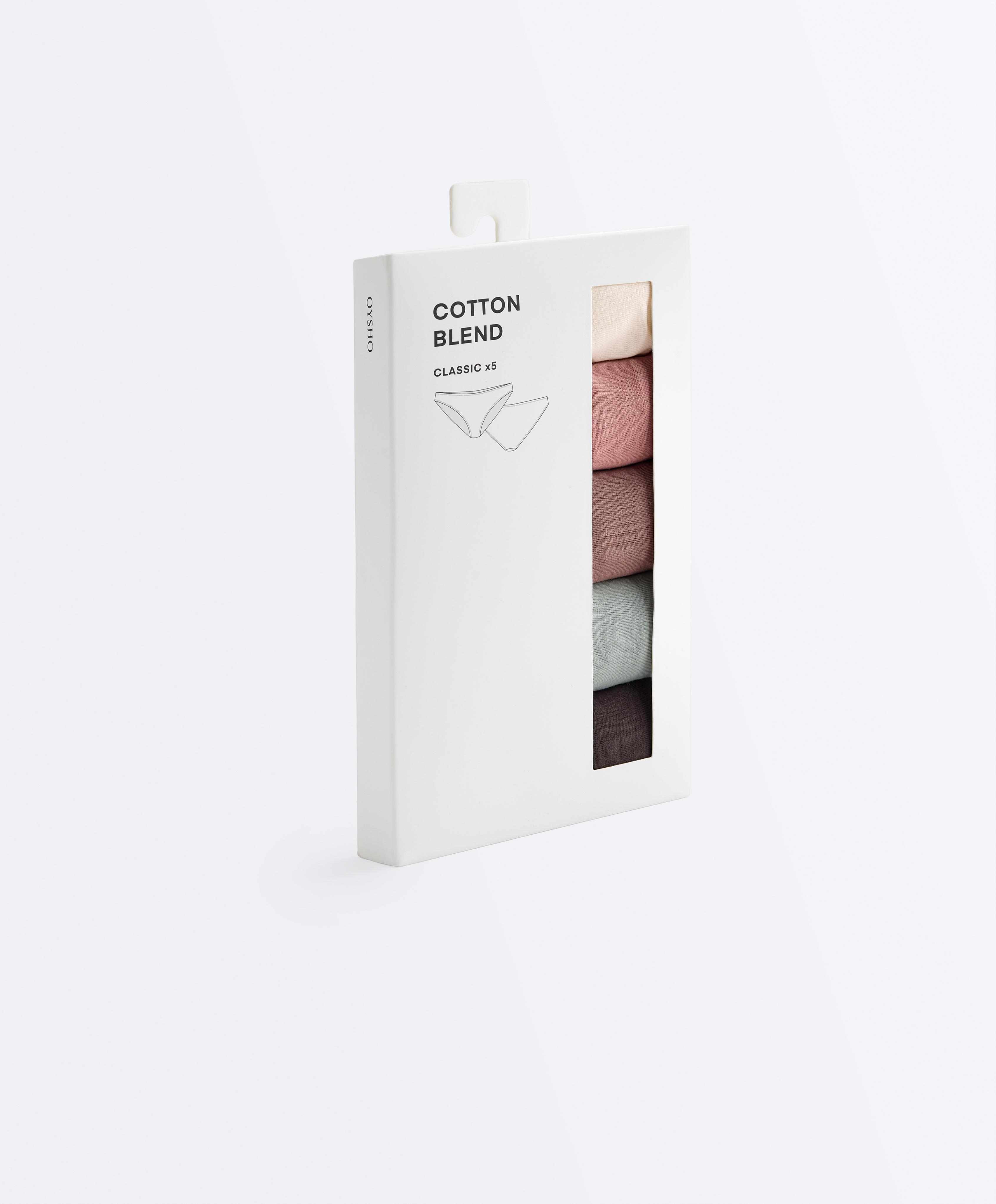 5 cotton blend classic briefs — ROSETTE BLUSH