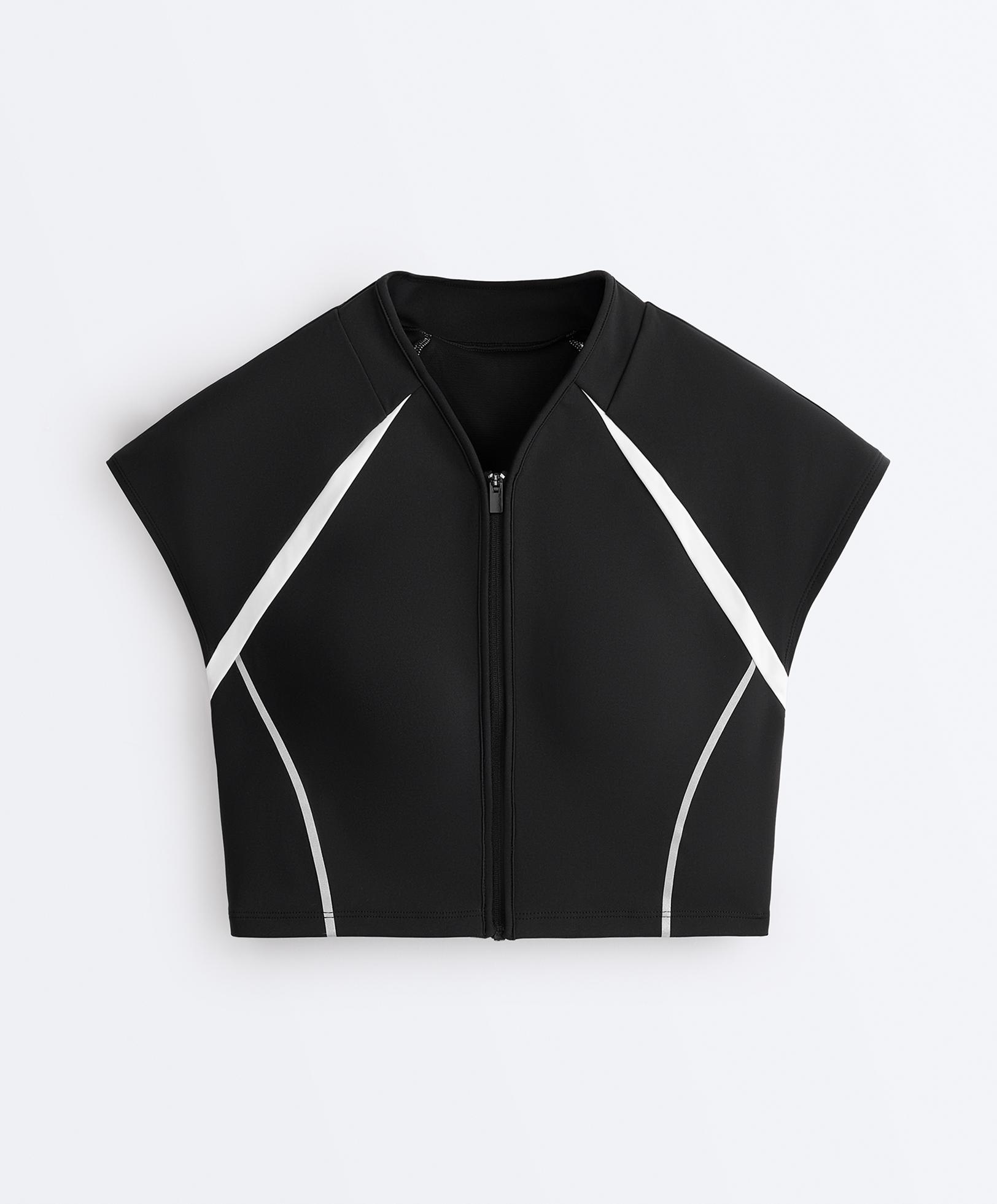 Reflective Compressive Tank top — BLACK