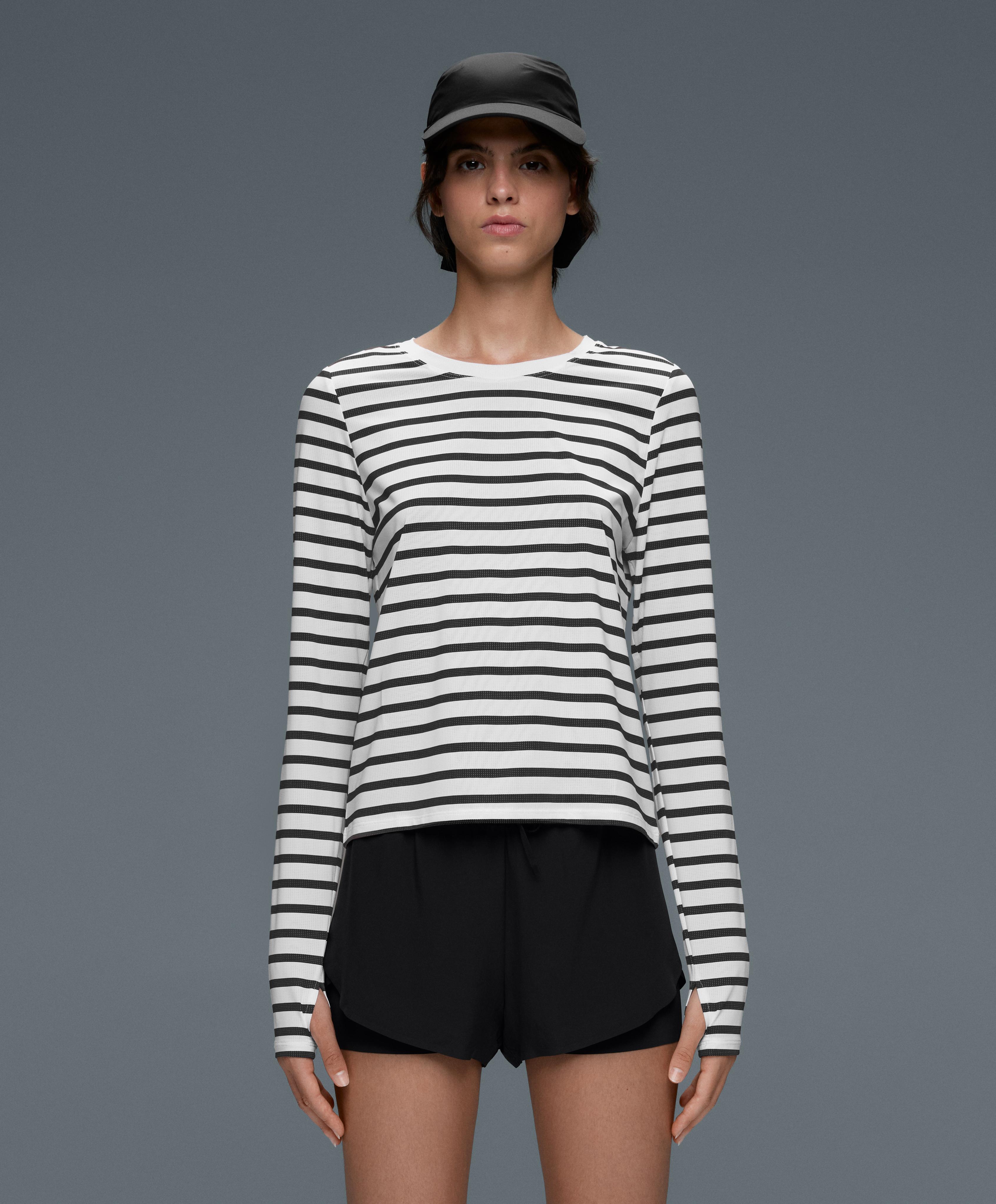 Striped long-sleeve technical T-shirt Striped long-sleeve technical T-shirt