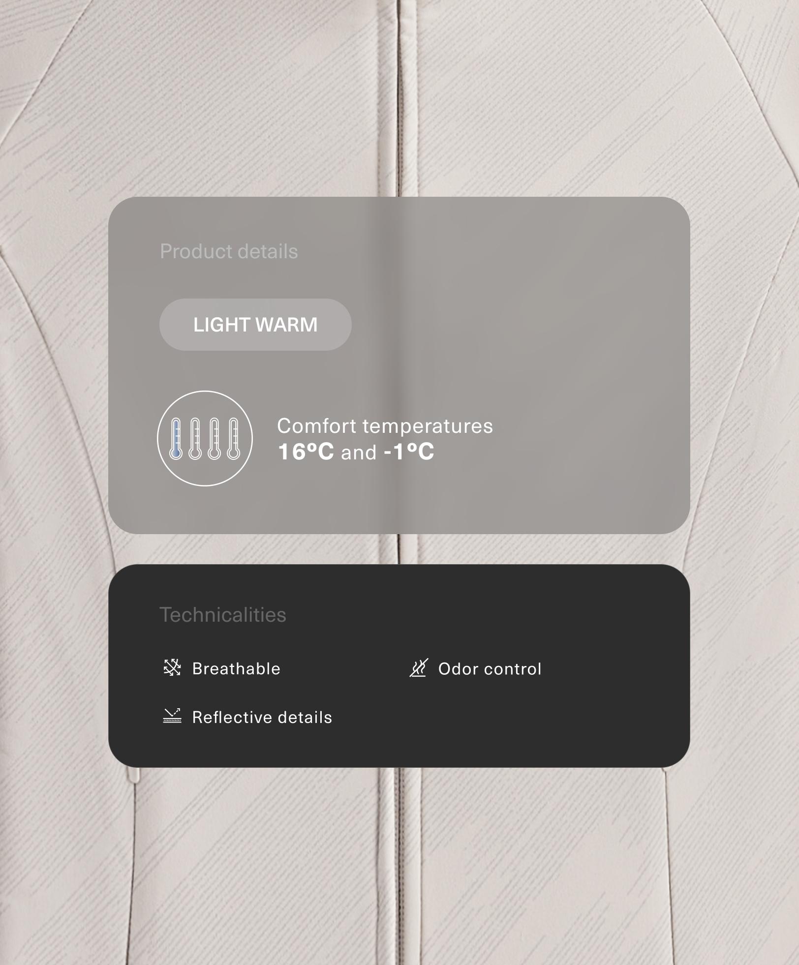 Light warm reflective technical jacket Light warm reflective technical jacket