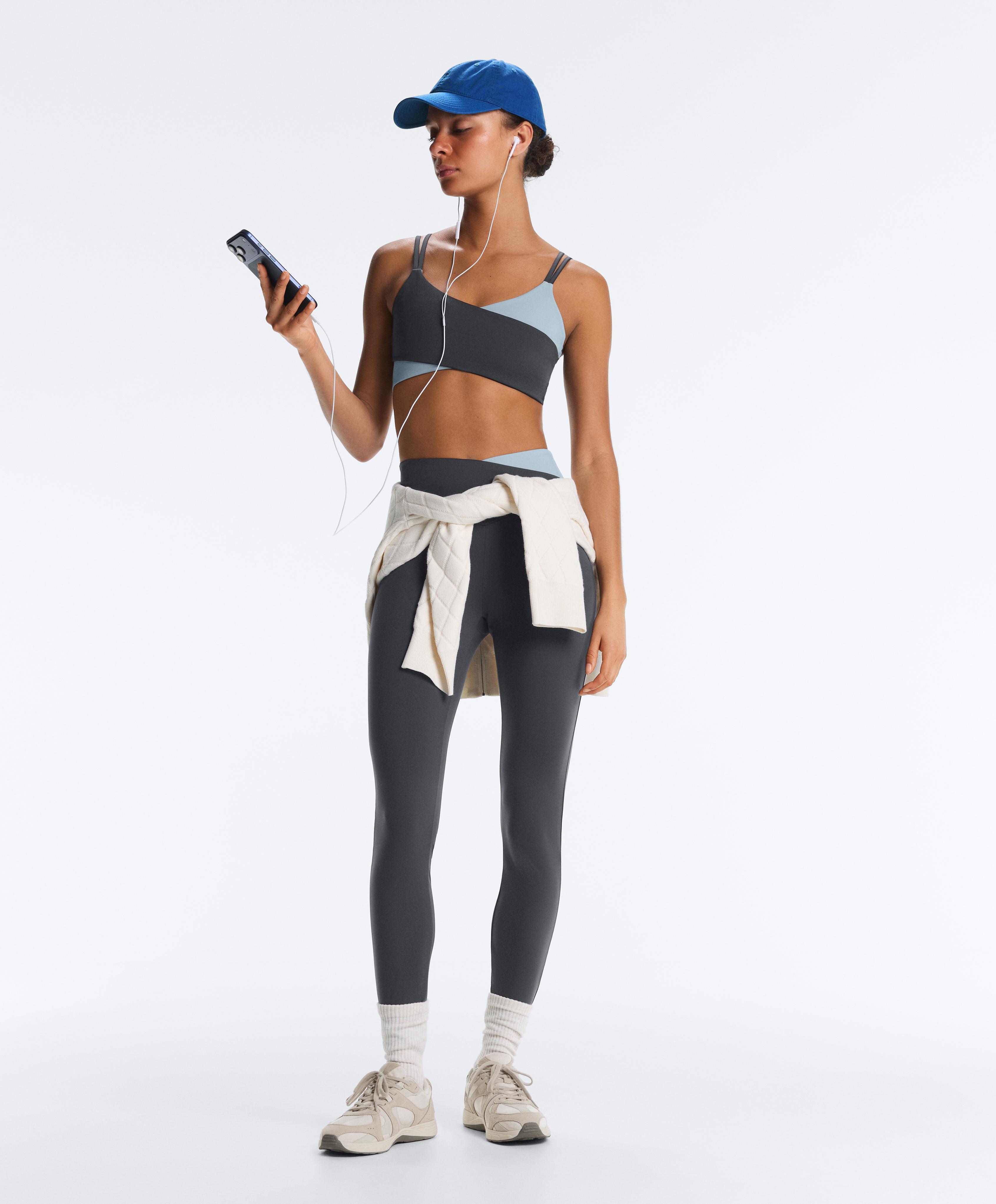 Medium-support Comfortlux sports bra — ASPHALT