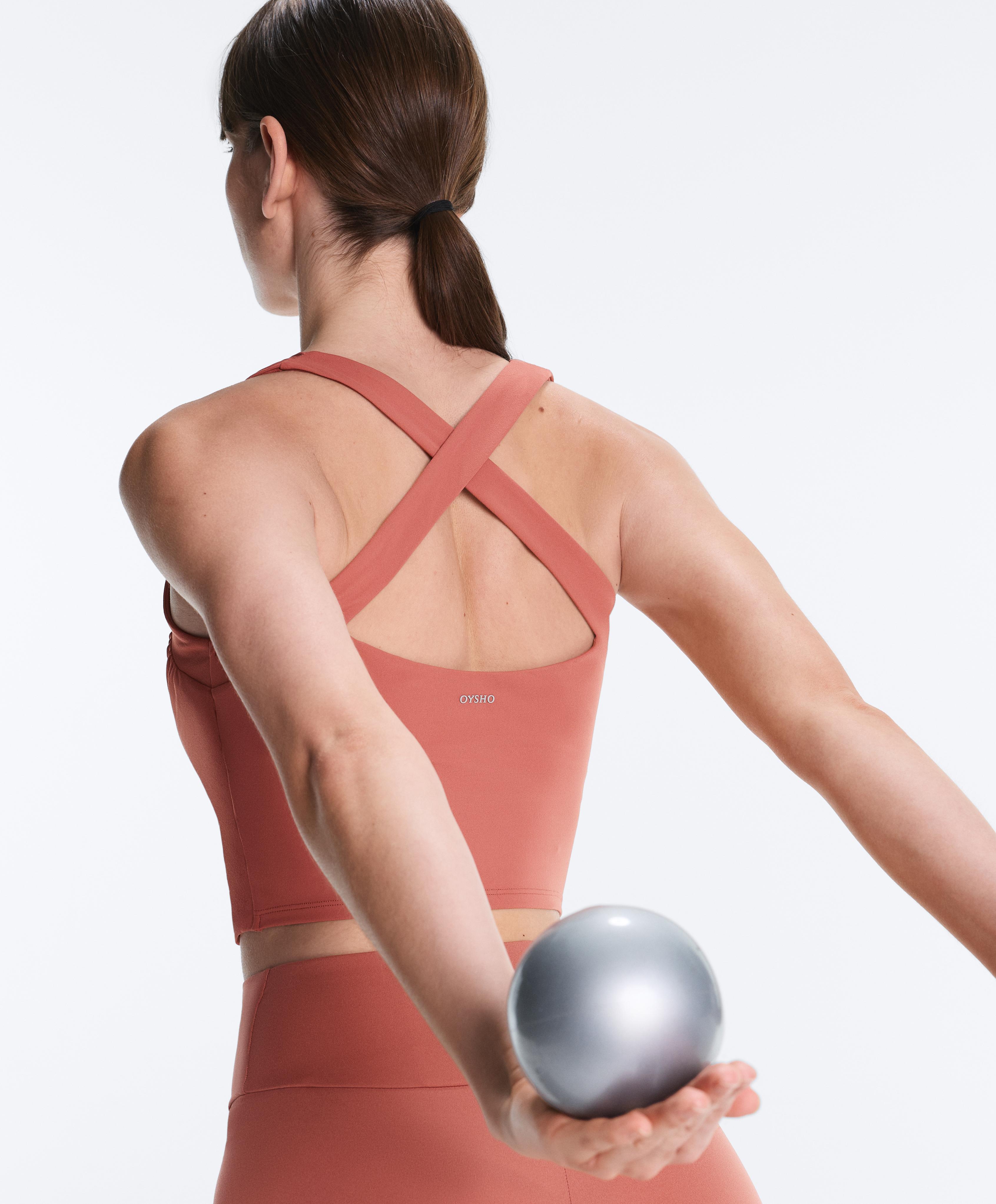 Comfortlux crossover tank top — ROSETTE BLUSH