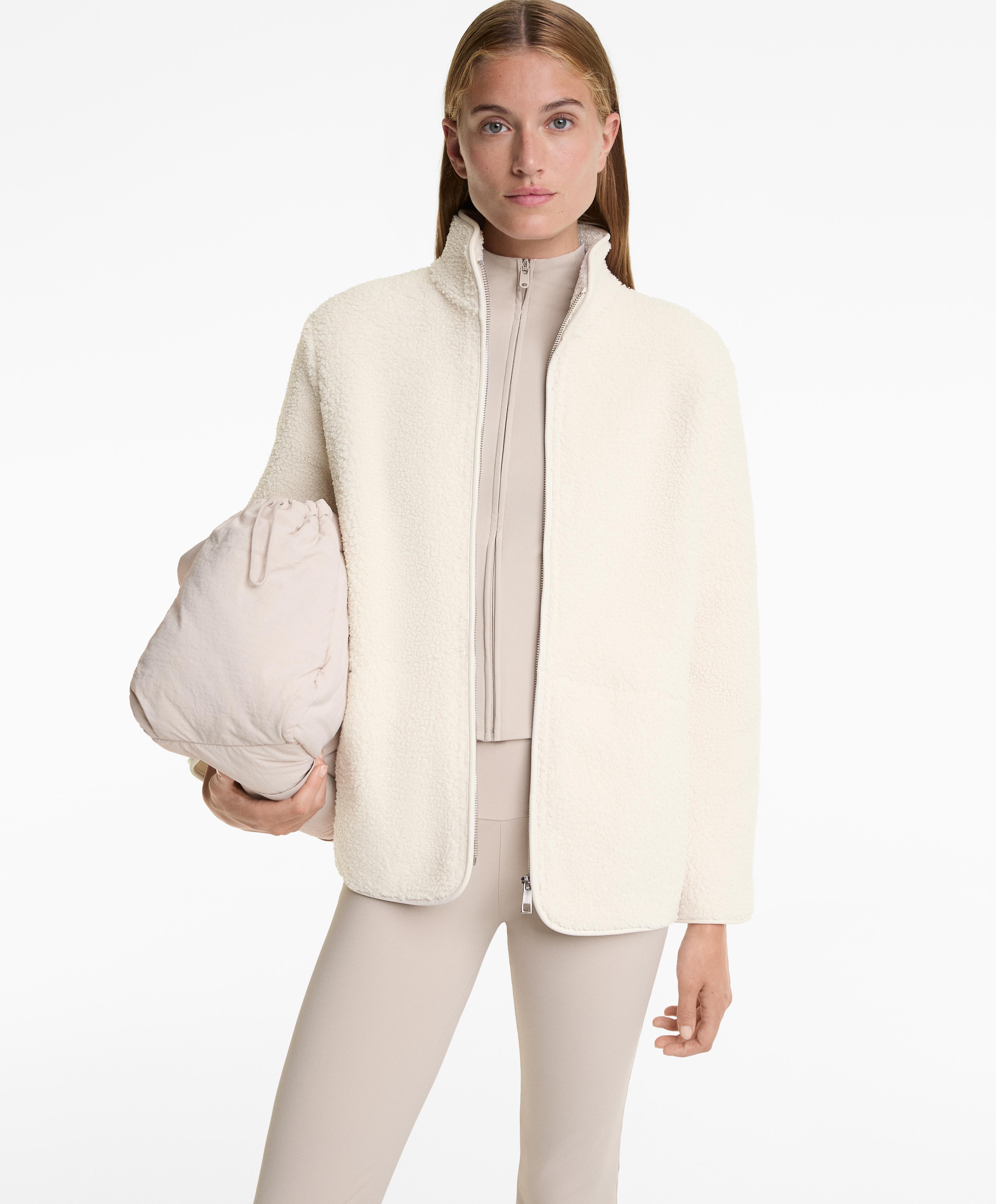 Faux-shearling jacket — ECRU