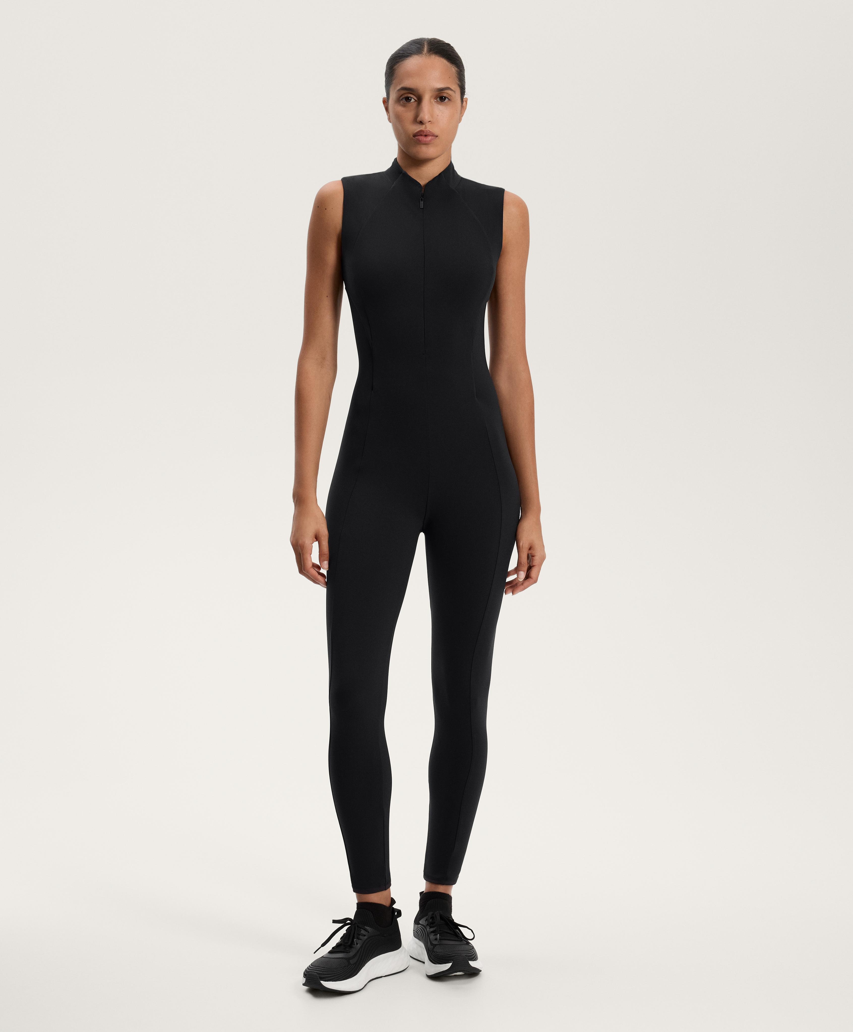 Compressive half-zip long jumpsuit | OYSHO United States