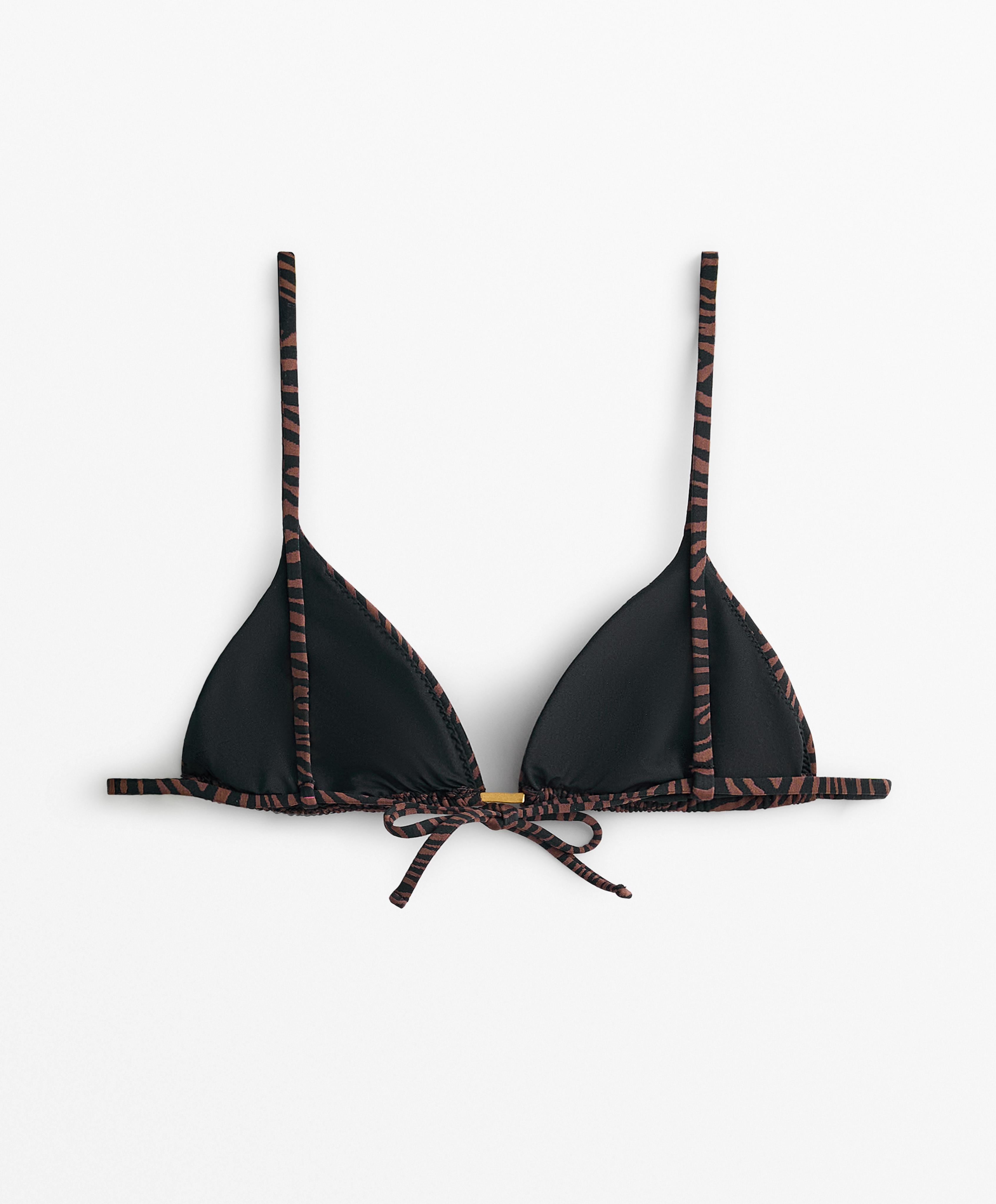 Jacquard triangle bikini top