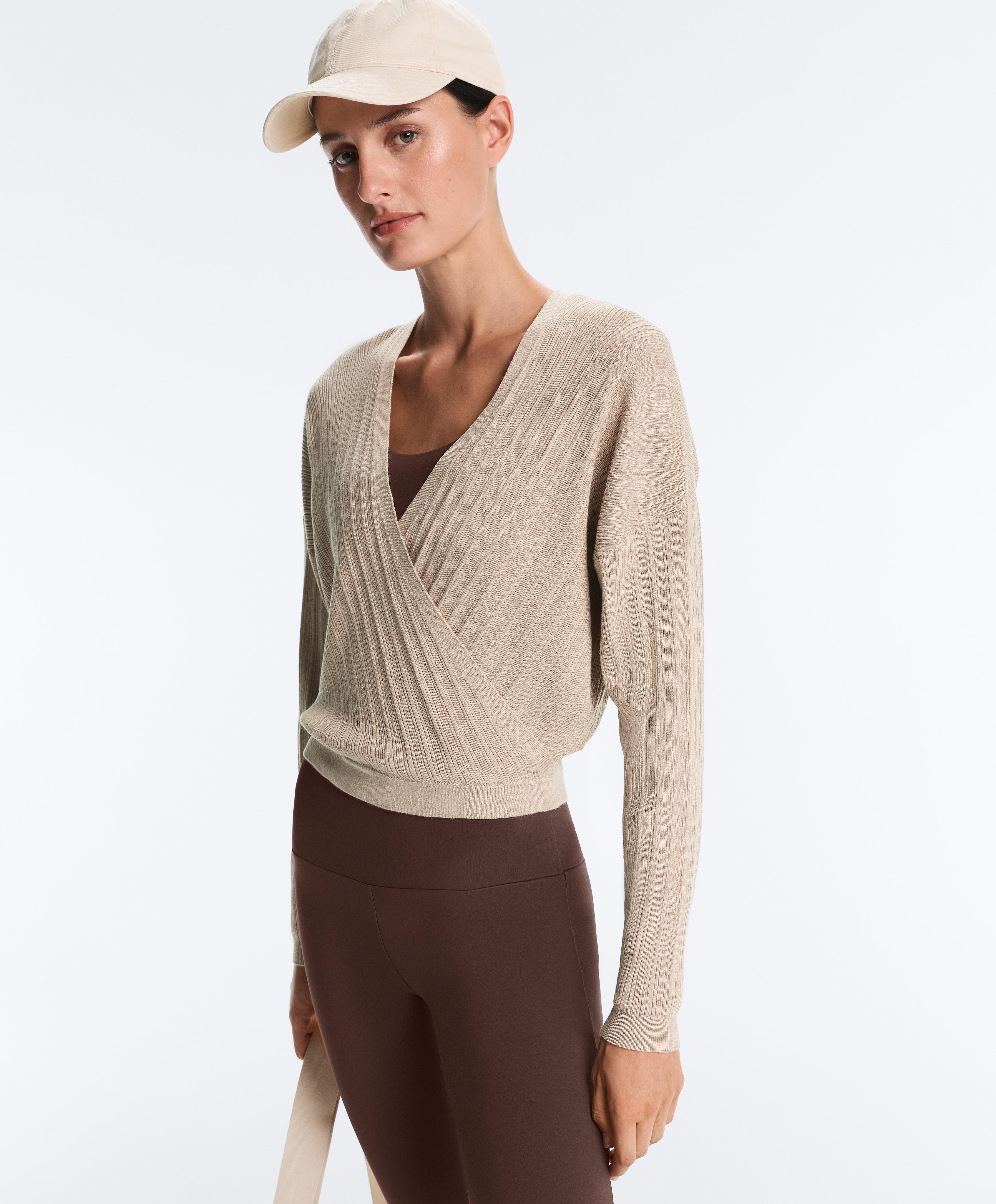 Crossed rib knit jumper — SANDY          