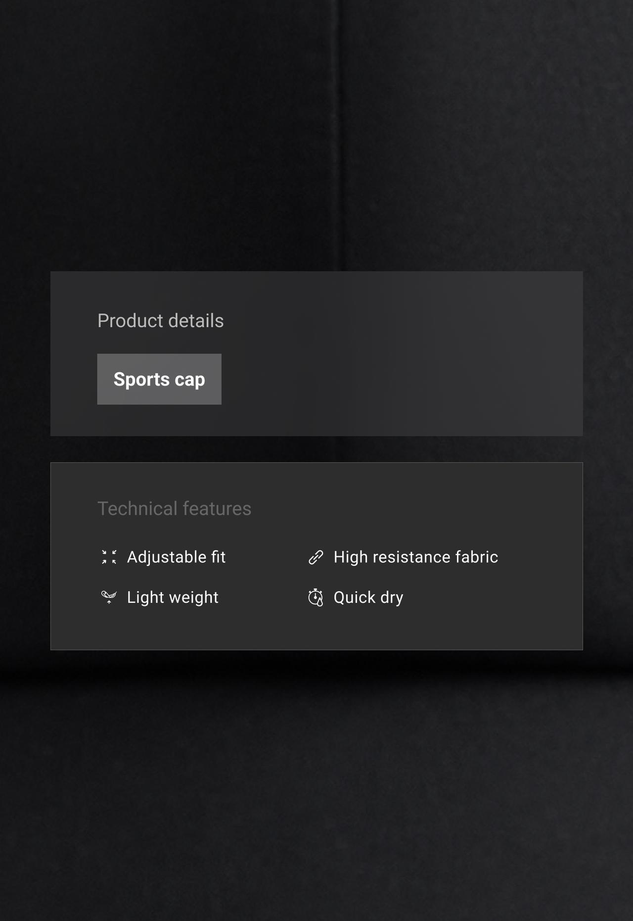 Sports cap — BLACK