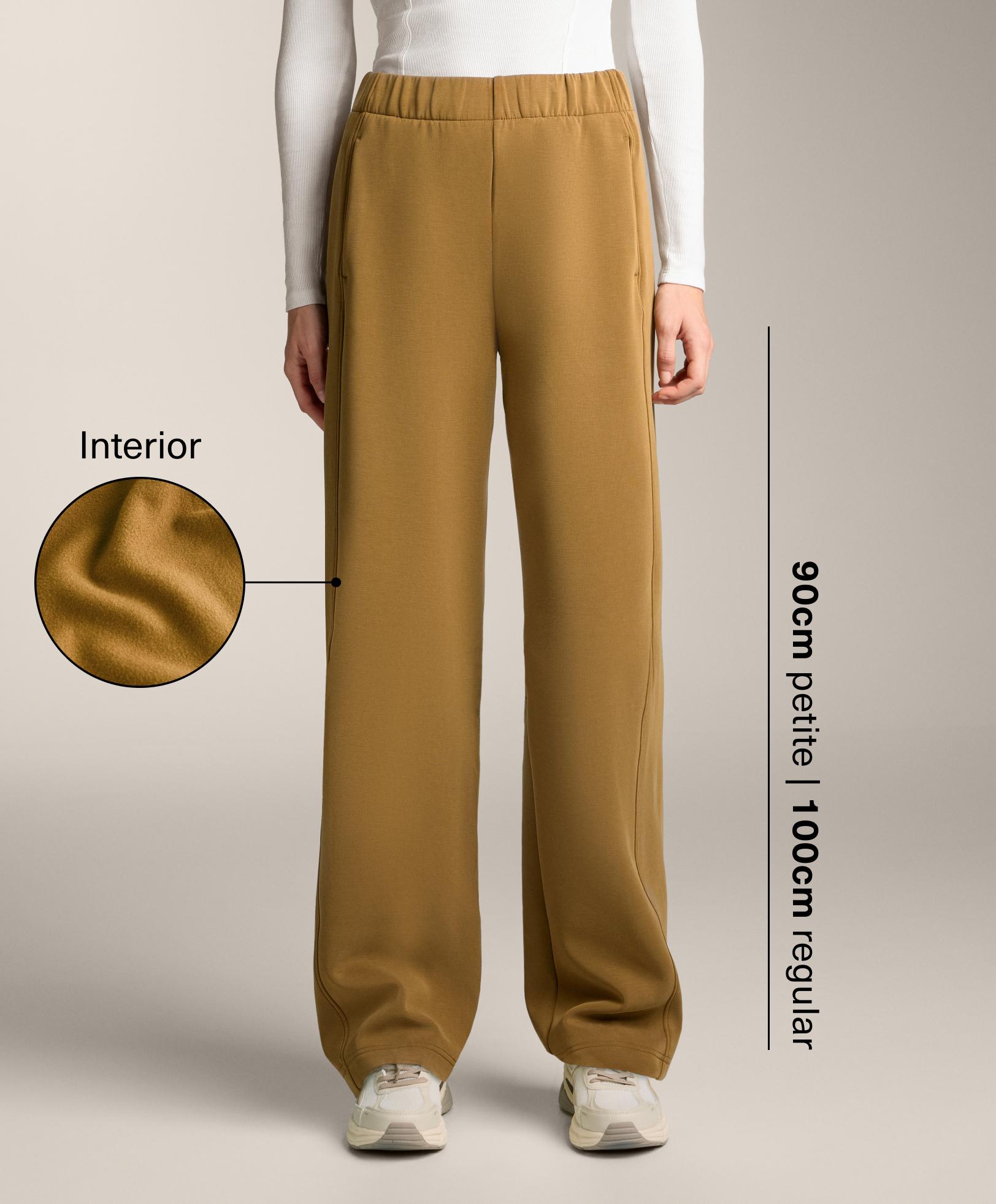 Gerade geschnittene Hose aus Modal in Brushed-Qualität Gerade geschnittene Hose aus Modal in Brushed-Qualität