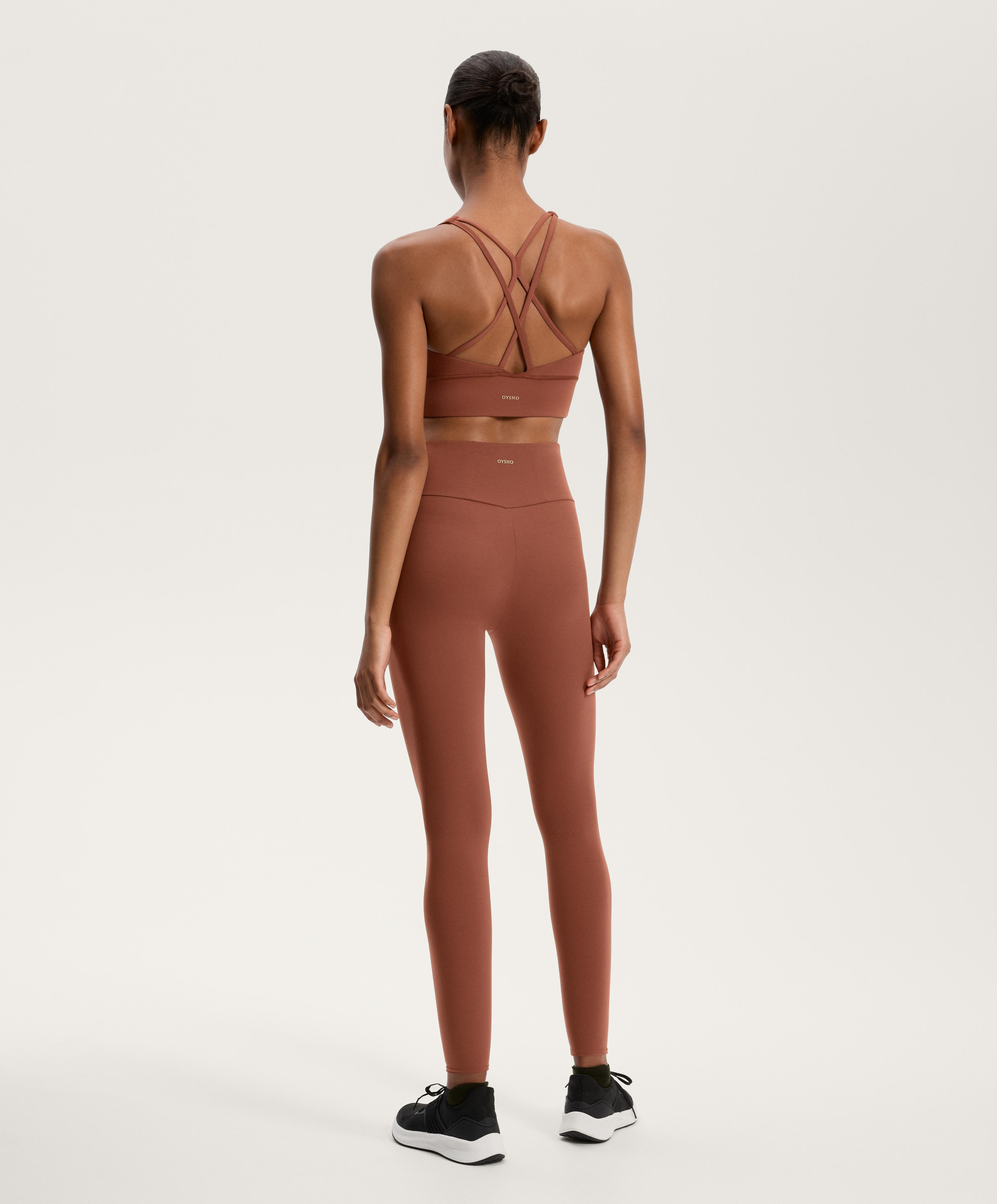 Medium-support Comfortlux sports bra with cups — TERRACOTTA