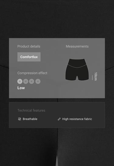 Hot pants high rise Comfortlux 10 cm — BLACK 2