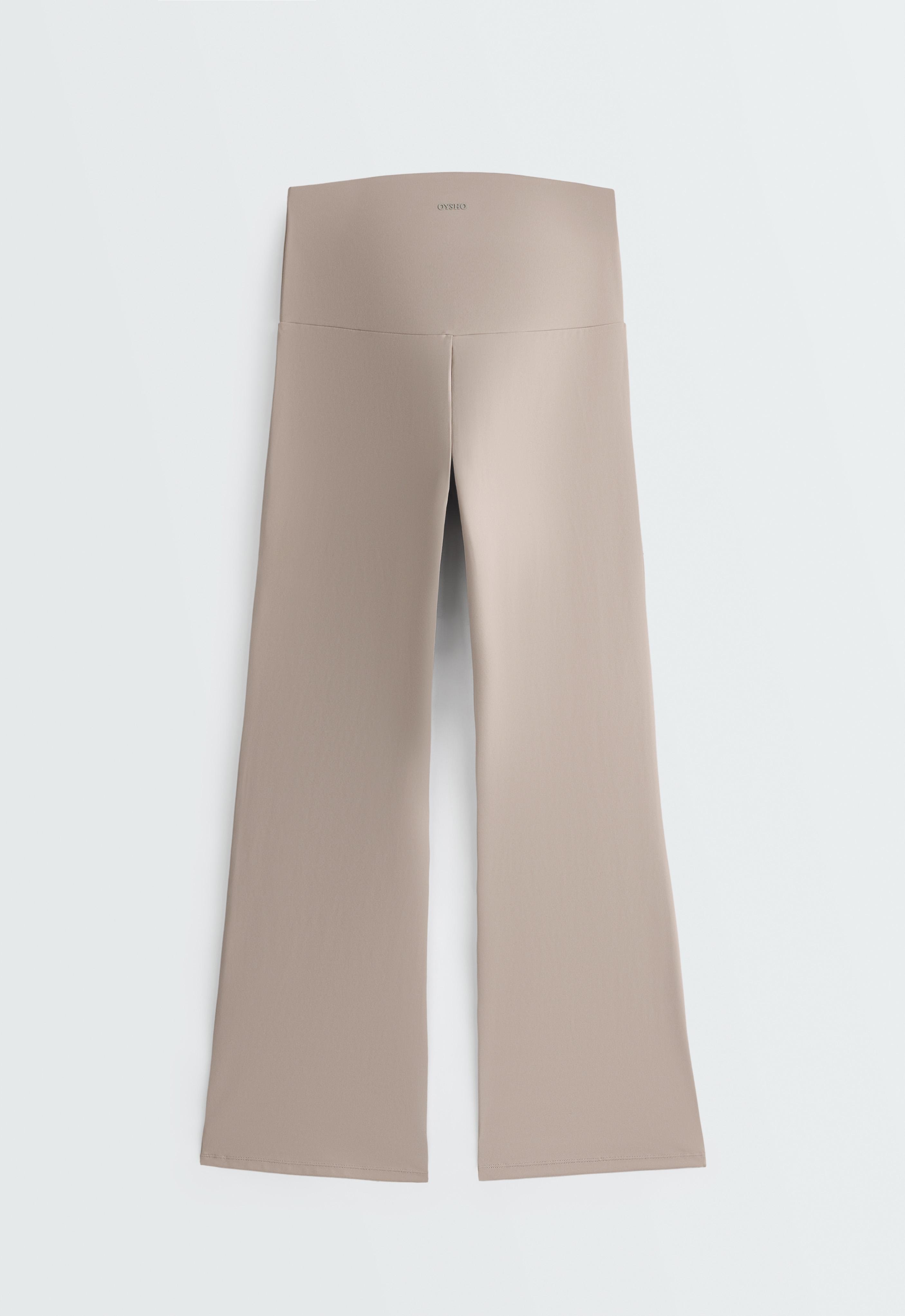 Comfortlux maternity straight-leg trousers — LIGHT STONE
