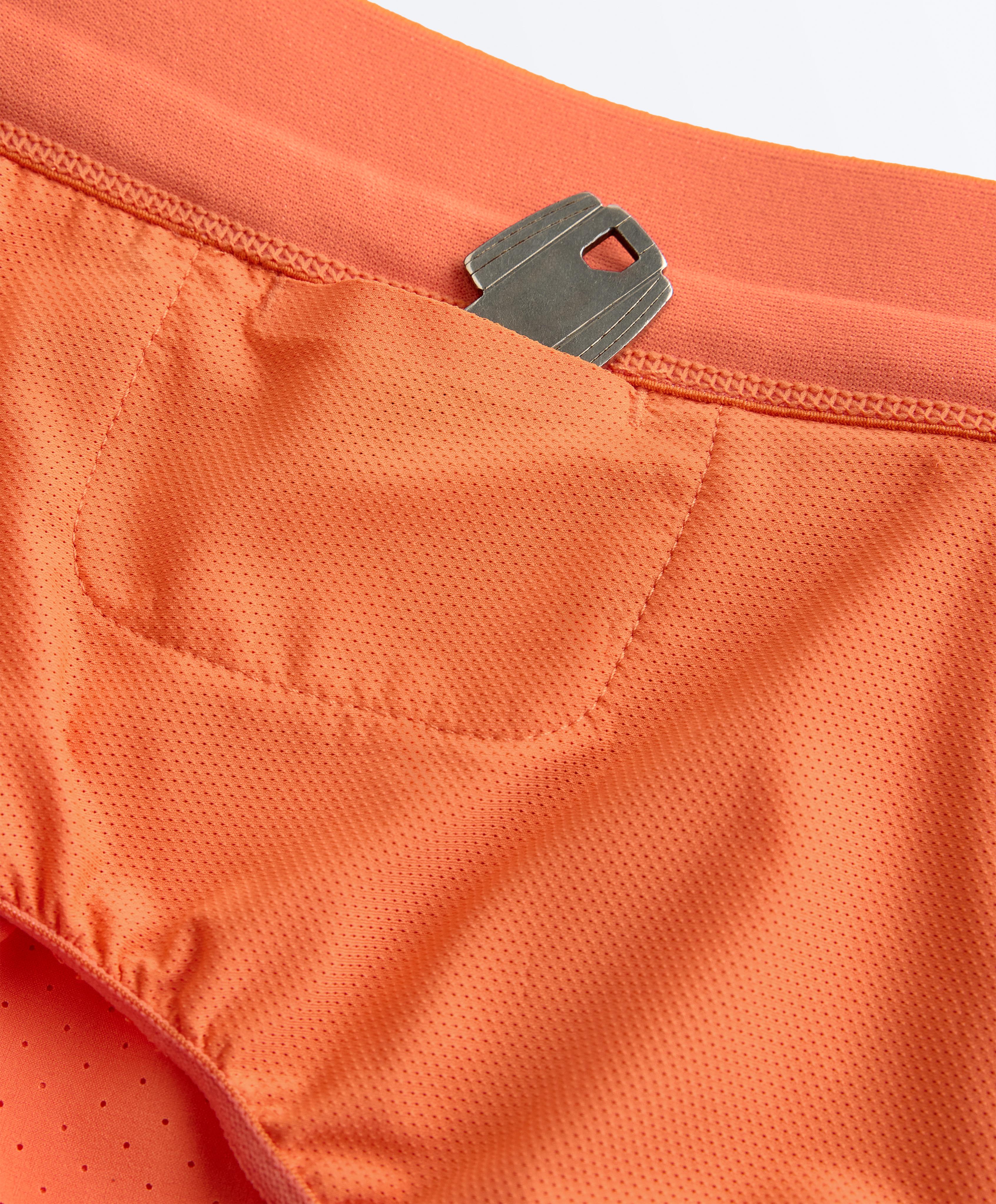 Mid-rise 7cm technical shorts — WASHED ORANGE