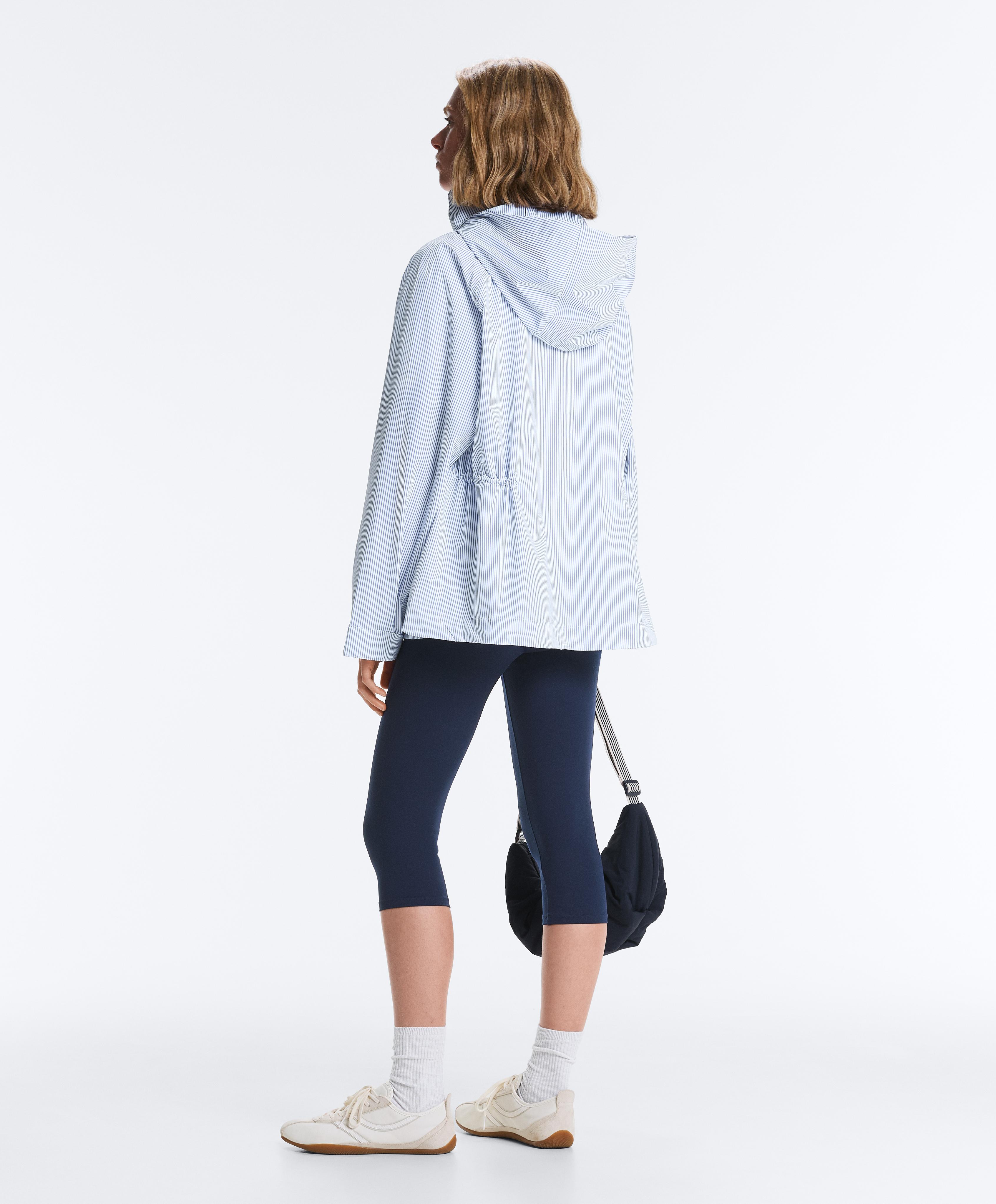 Extra lightweight 10k waterproof striped jacket — PALE BLUE