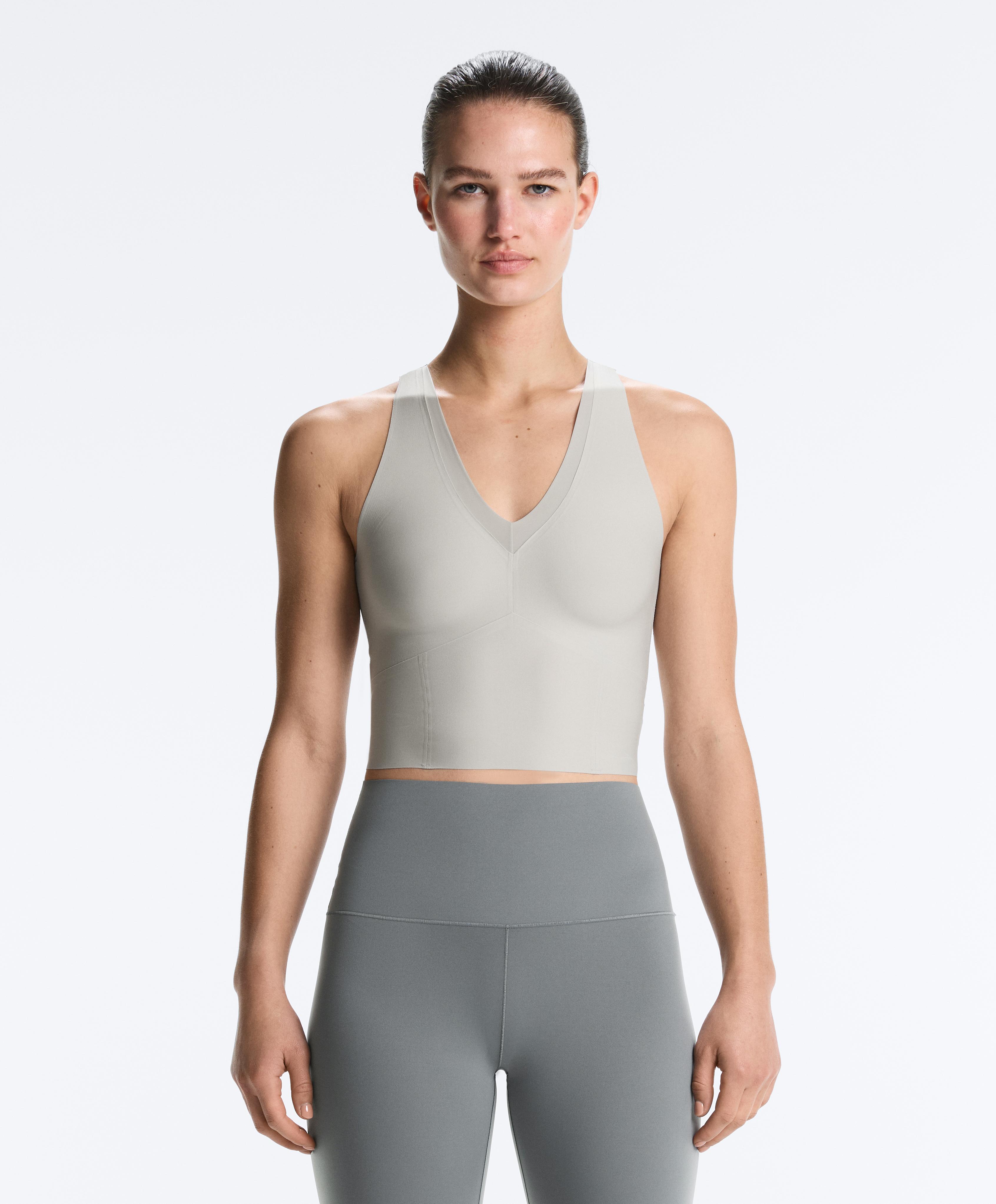 Perfect-adapt strap tank top — PALE GREY-BLUE