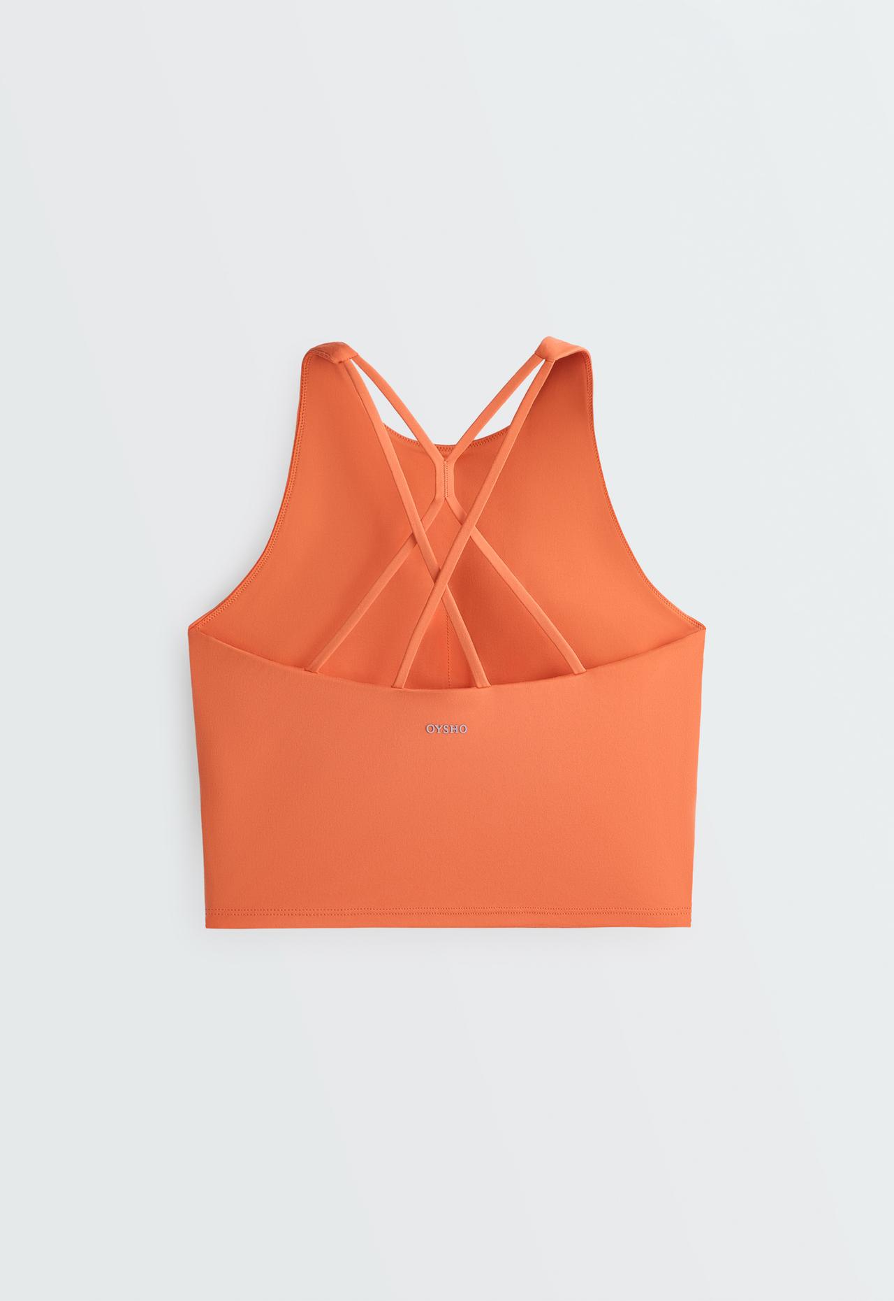 Comfortlux strap tank top with cups — WASHED ORANGE