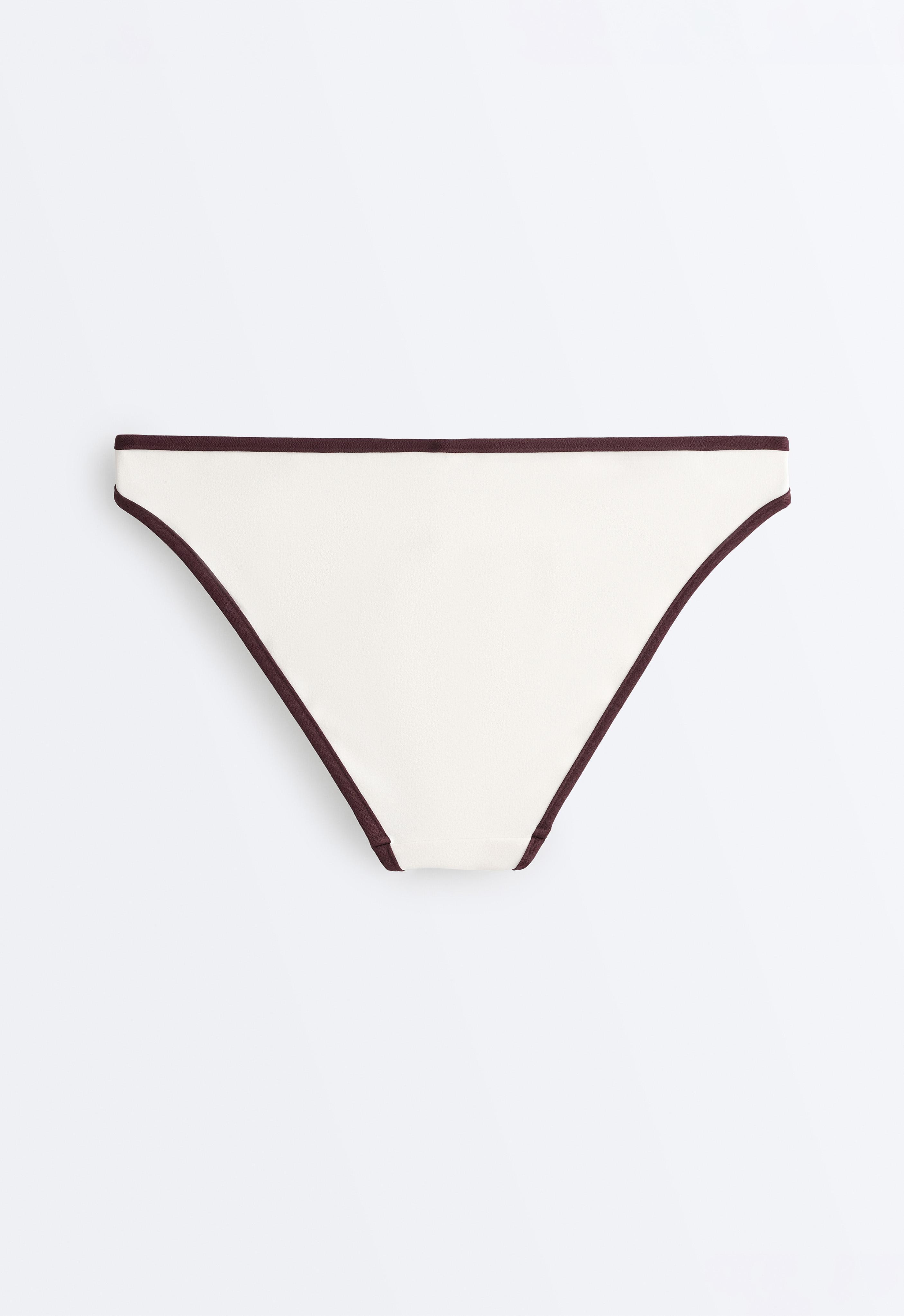 Contrast trim classic bikini briefs — PALE ECRU
