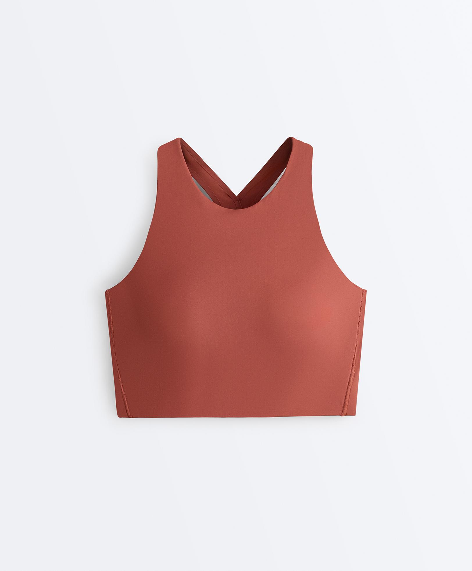 Light Touch crossover back tank top — WASHED TERRACOTTA