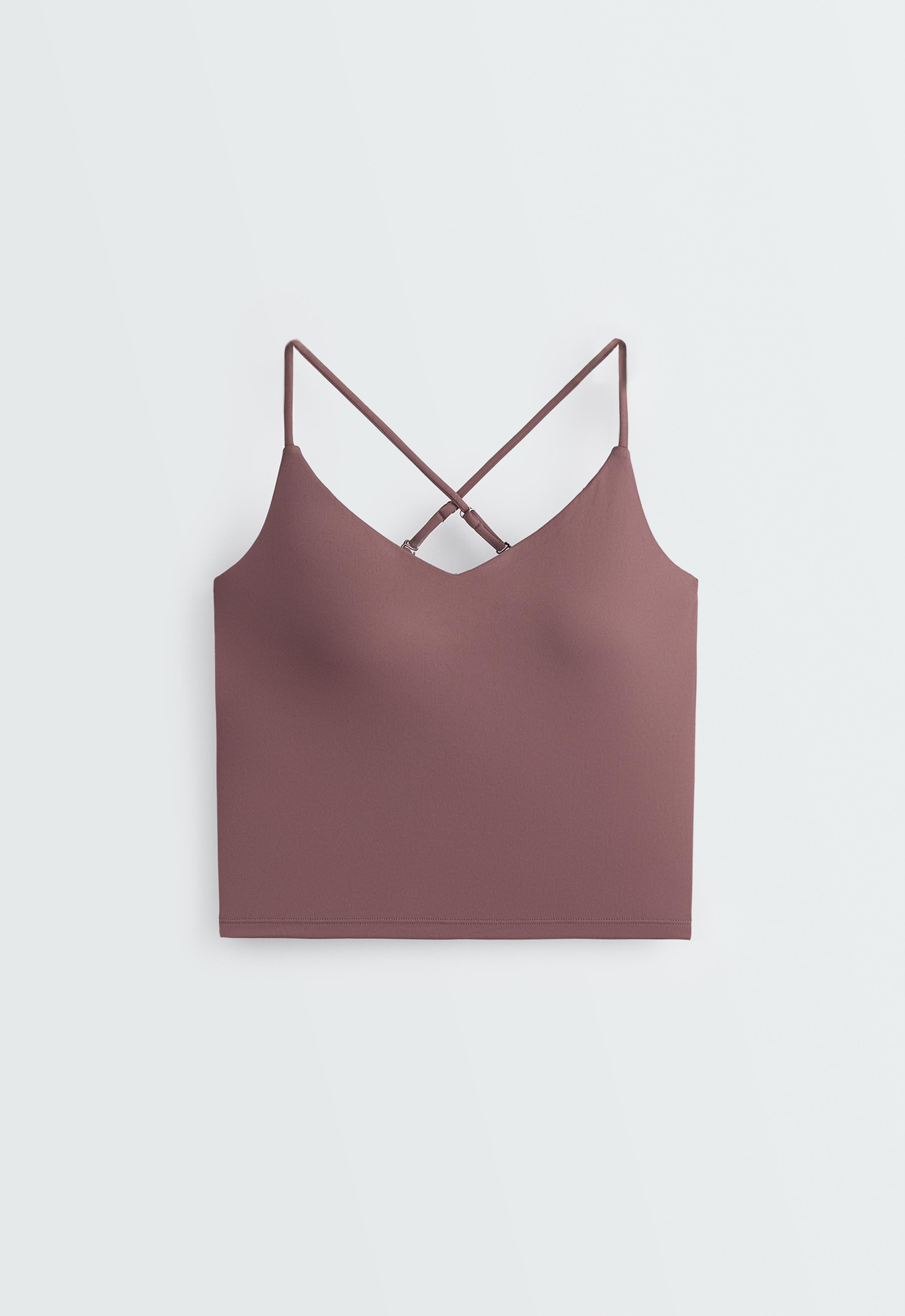 Comfortlux tank top with adjustable straps — MAUVE-TAUPE