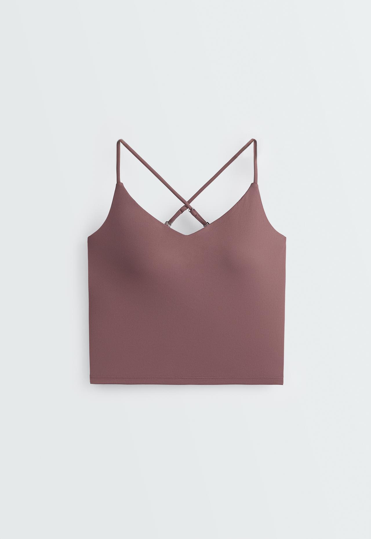Comfortlux adjustable-strap tank top — MAUVE