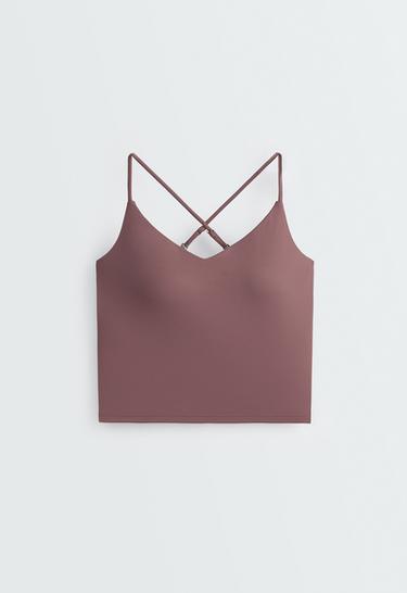 Comfortlux adjustable-strap tank top — MAUVE 7
