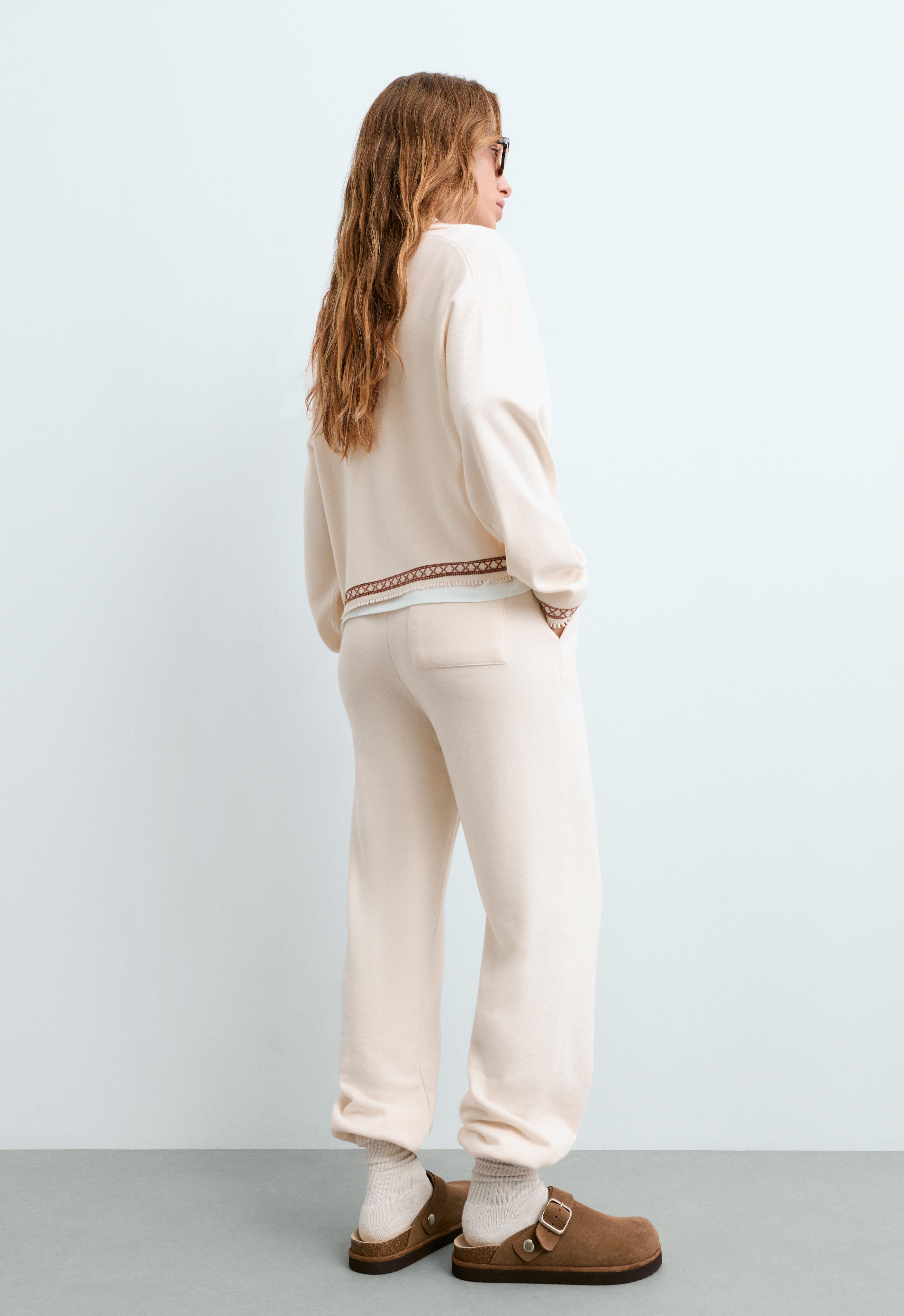 High-neck half-zip jumper — PALE ECRU