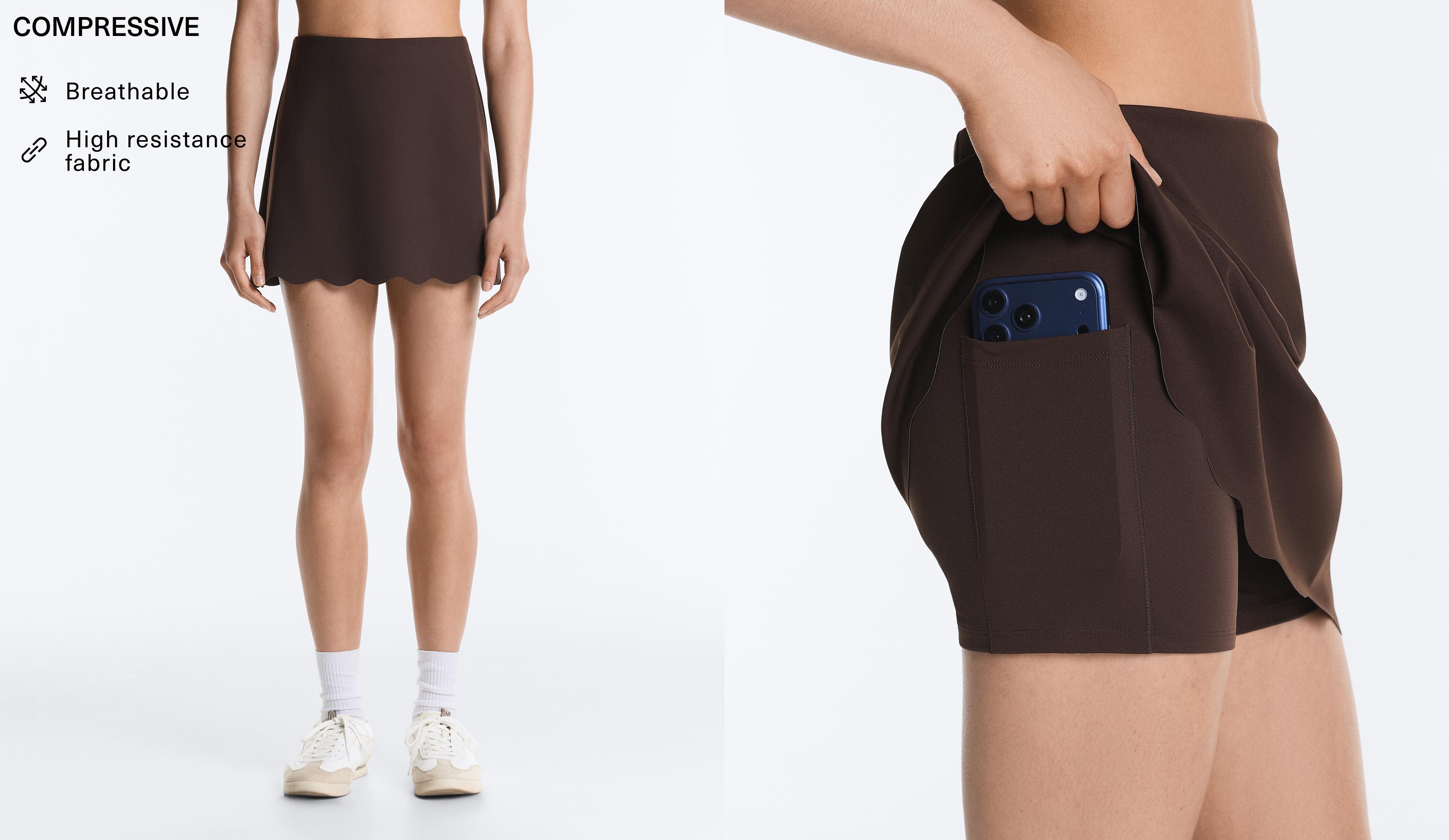 Compressive wavy skirt Compressive wavy skirt