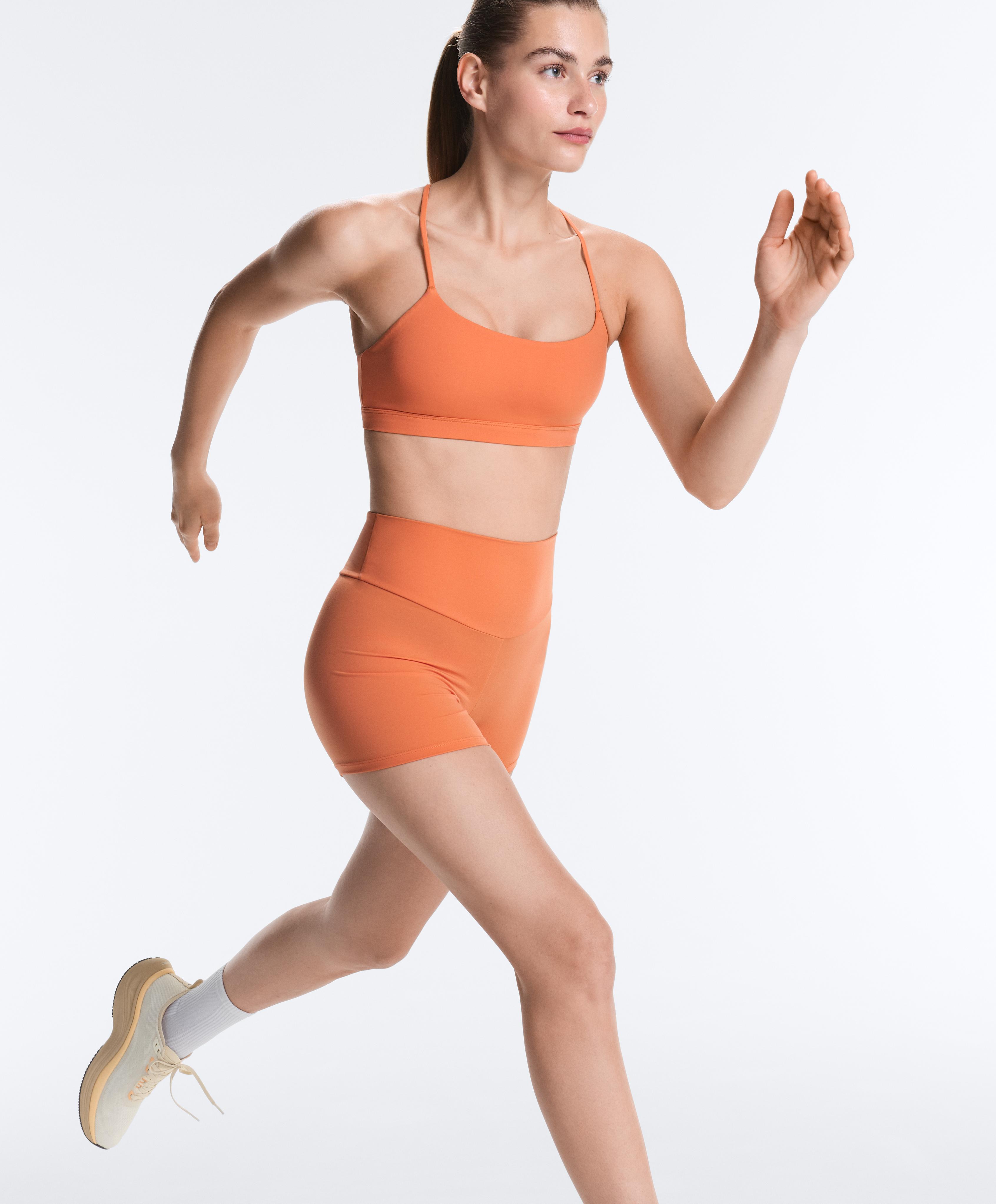 Low-support Comfortlux sports bra with straps — WASHED ORANGE