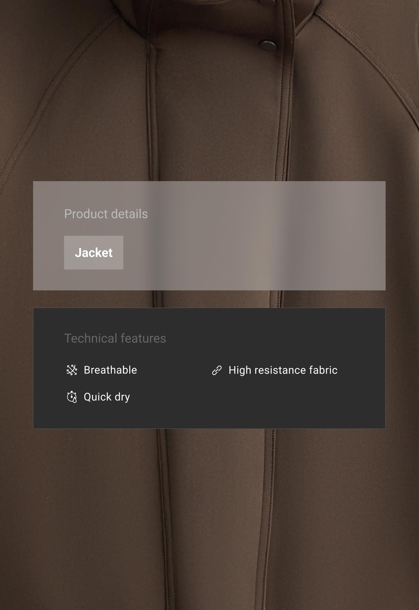 Neoprene-effect double collar jacket