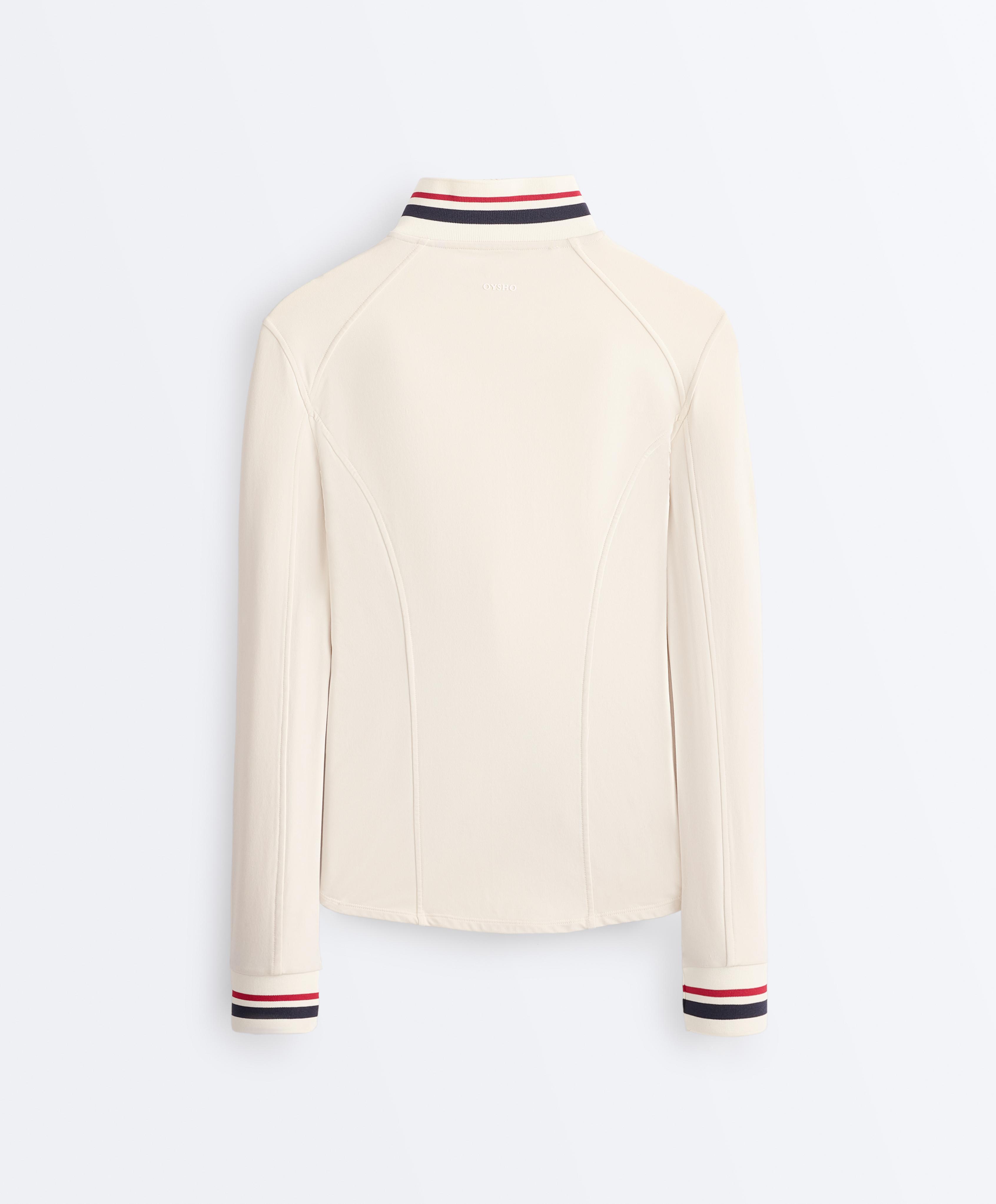 Light warm technical rubber jacket — PALE ECRU