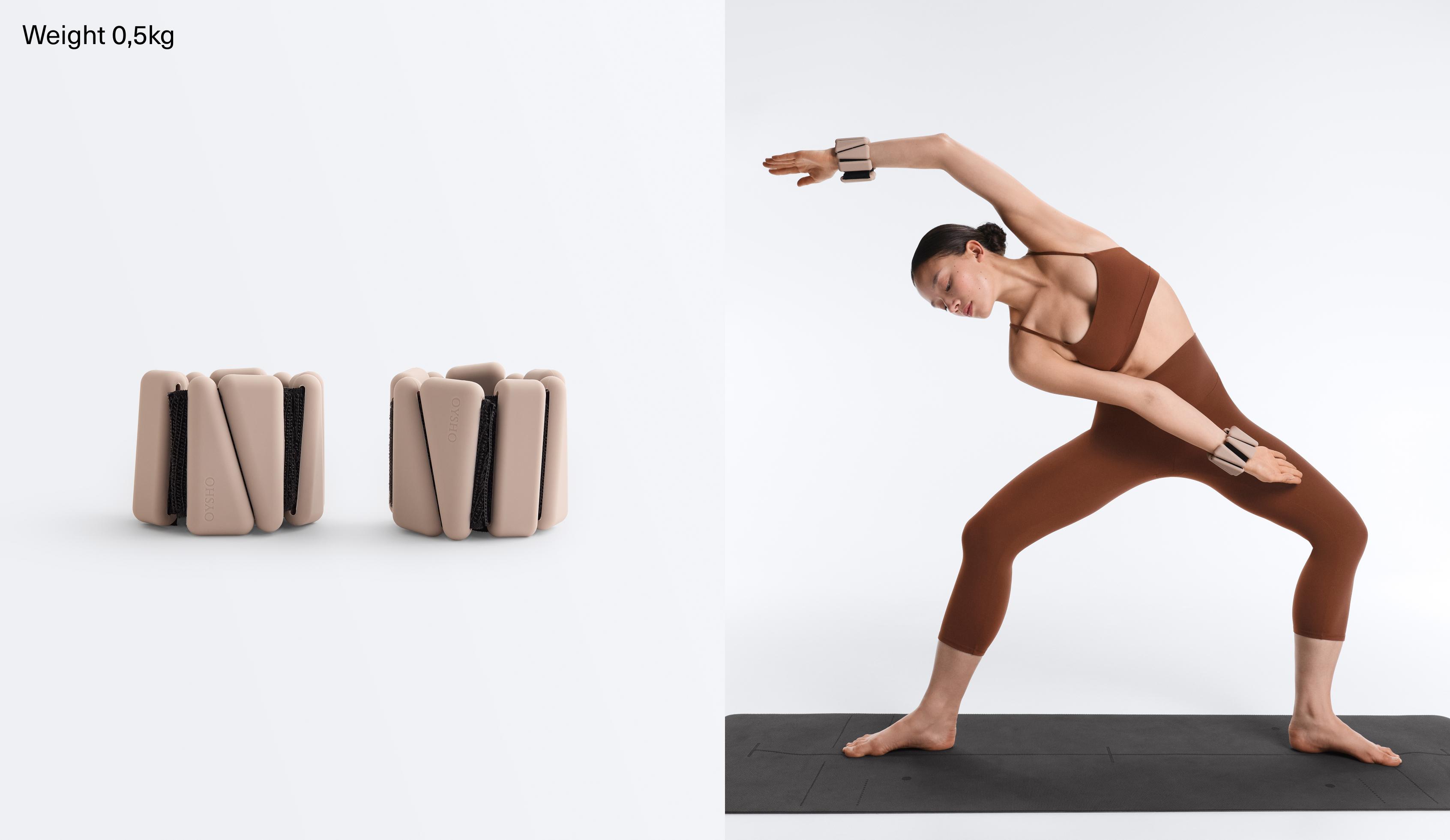 2 pesas tipo brazalete 0,5 kg