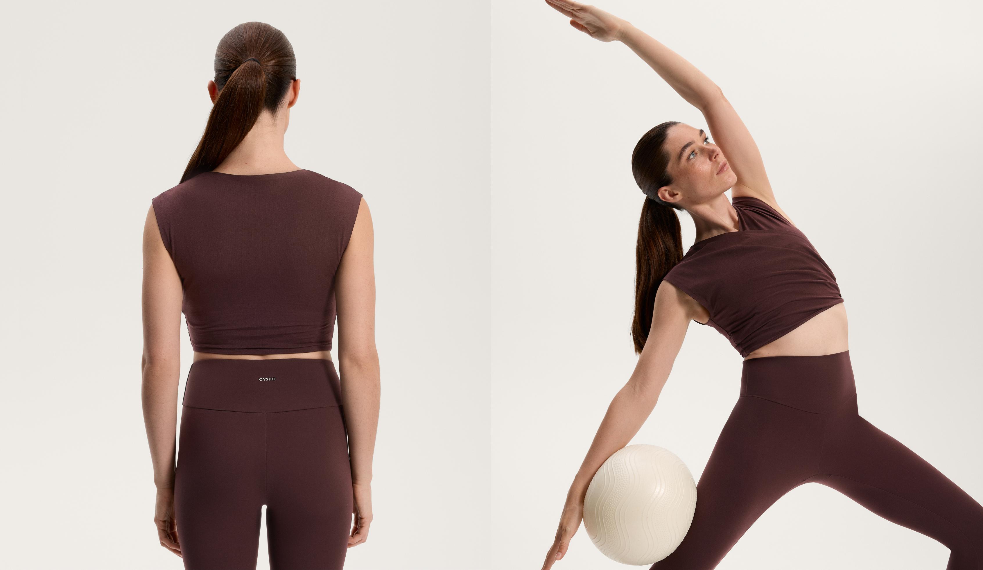 Cotton blend crossover crop top