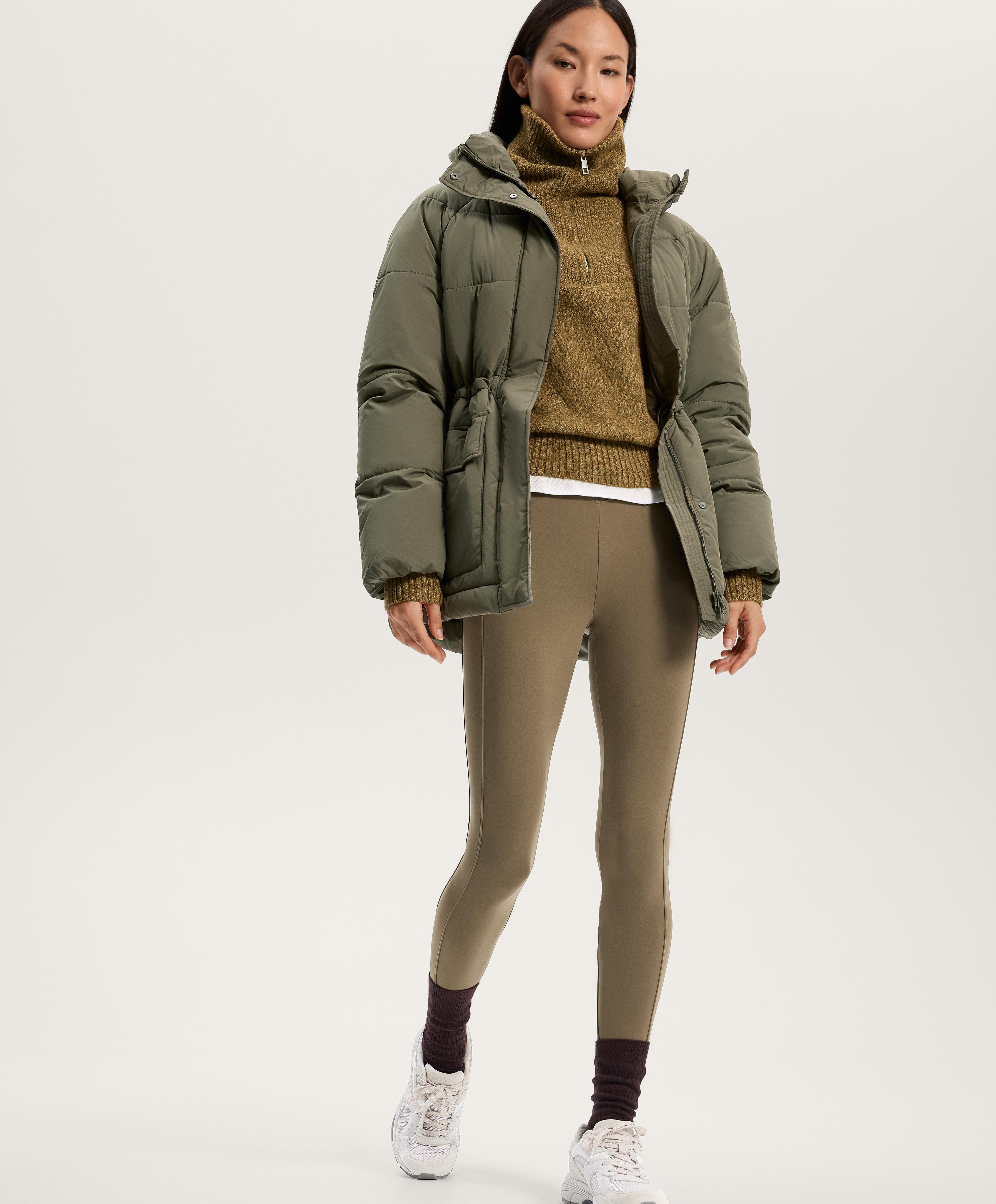 Half-zip mixed knit jumper
