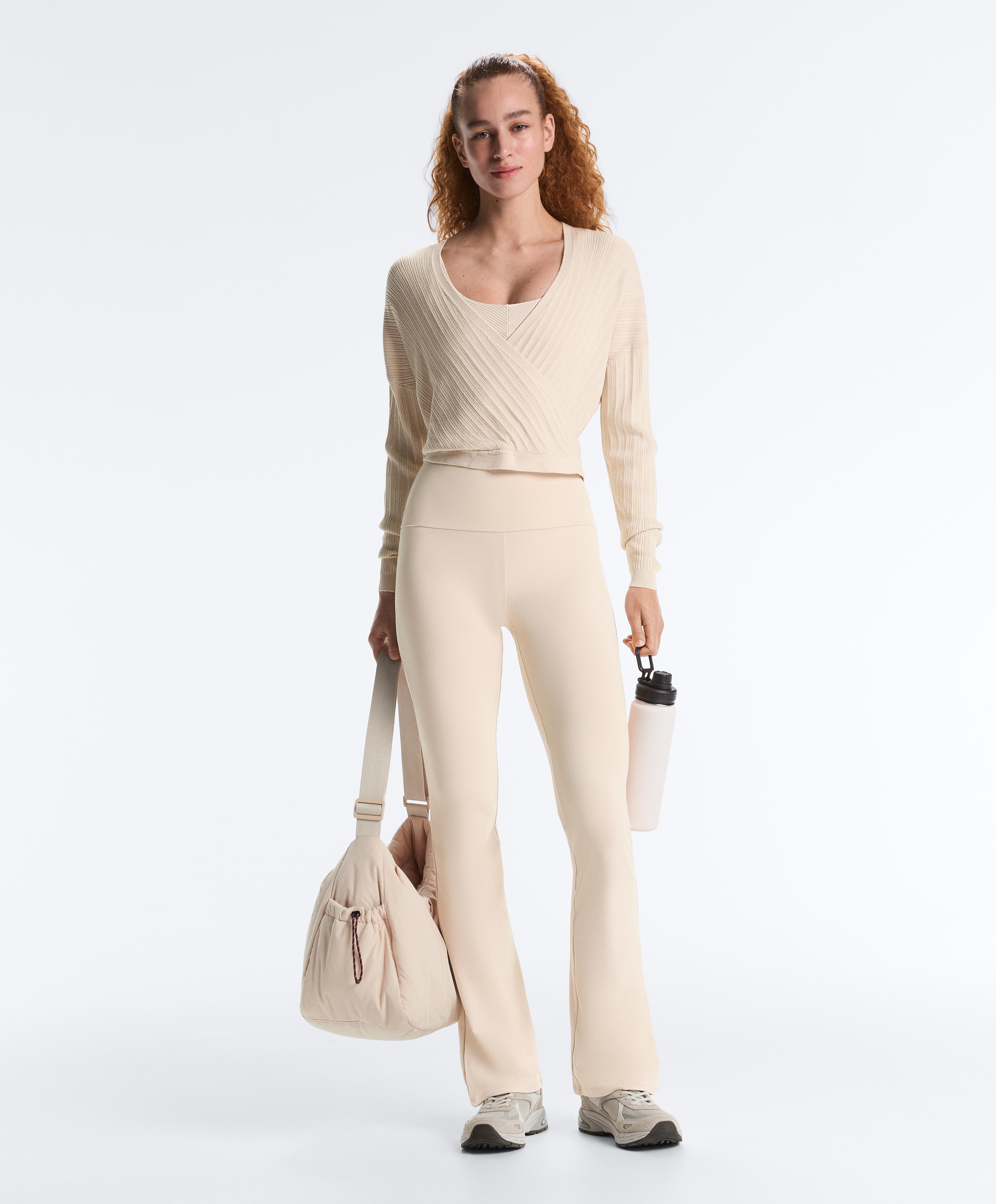 Rib Comfortlux top — PALE BEIGE