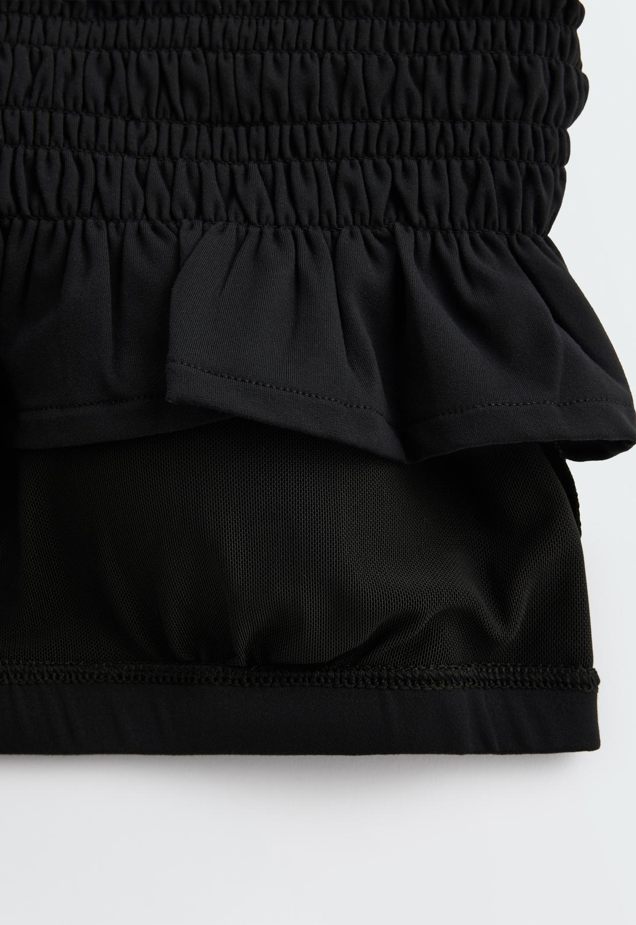 Comfortlux smock tank top — BLACK