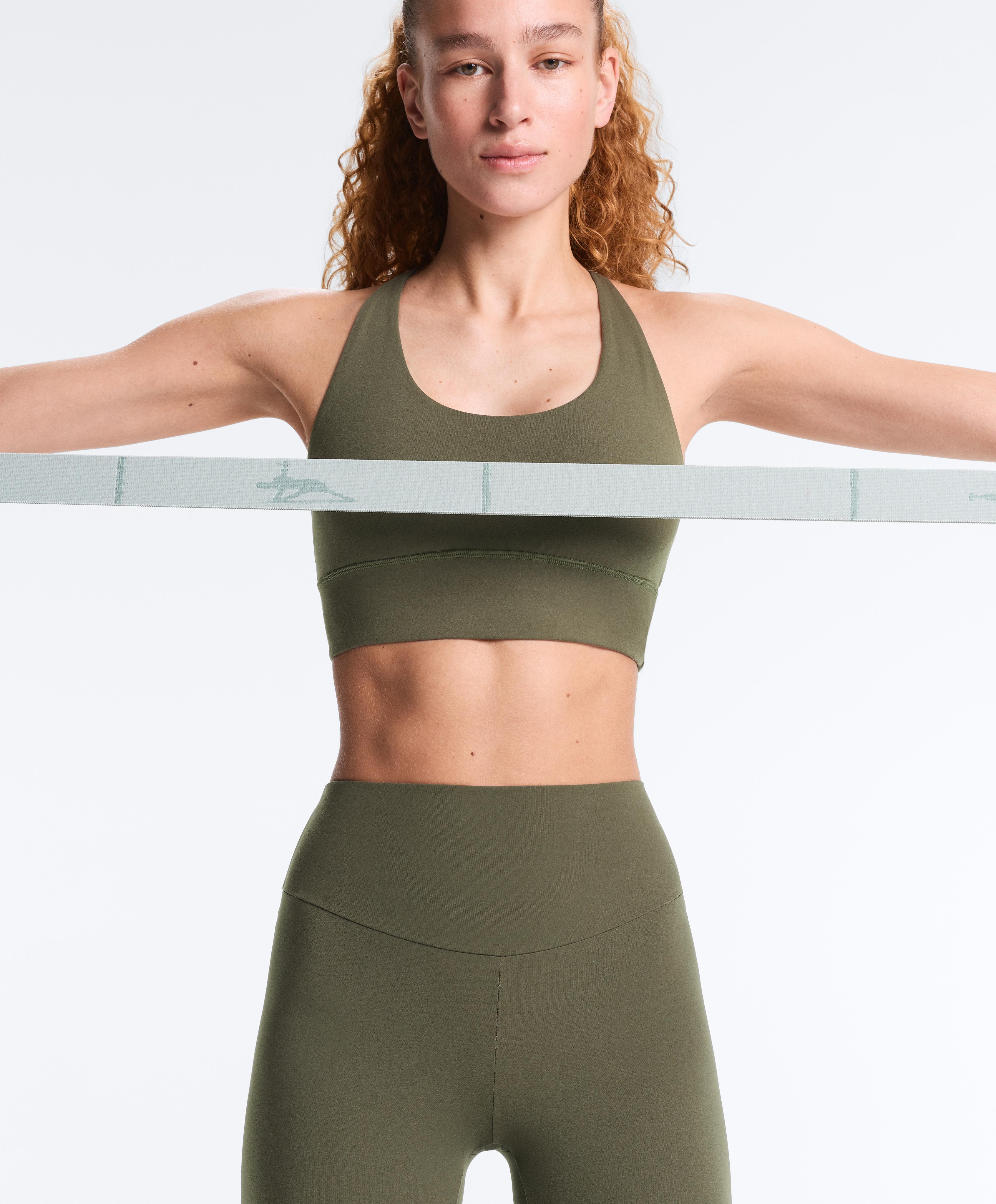 Comfortlux high-waisted ankle-length leggings — KHAKI