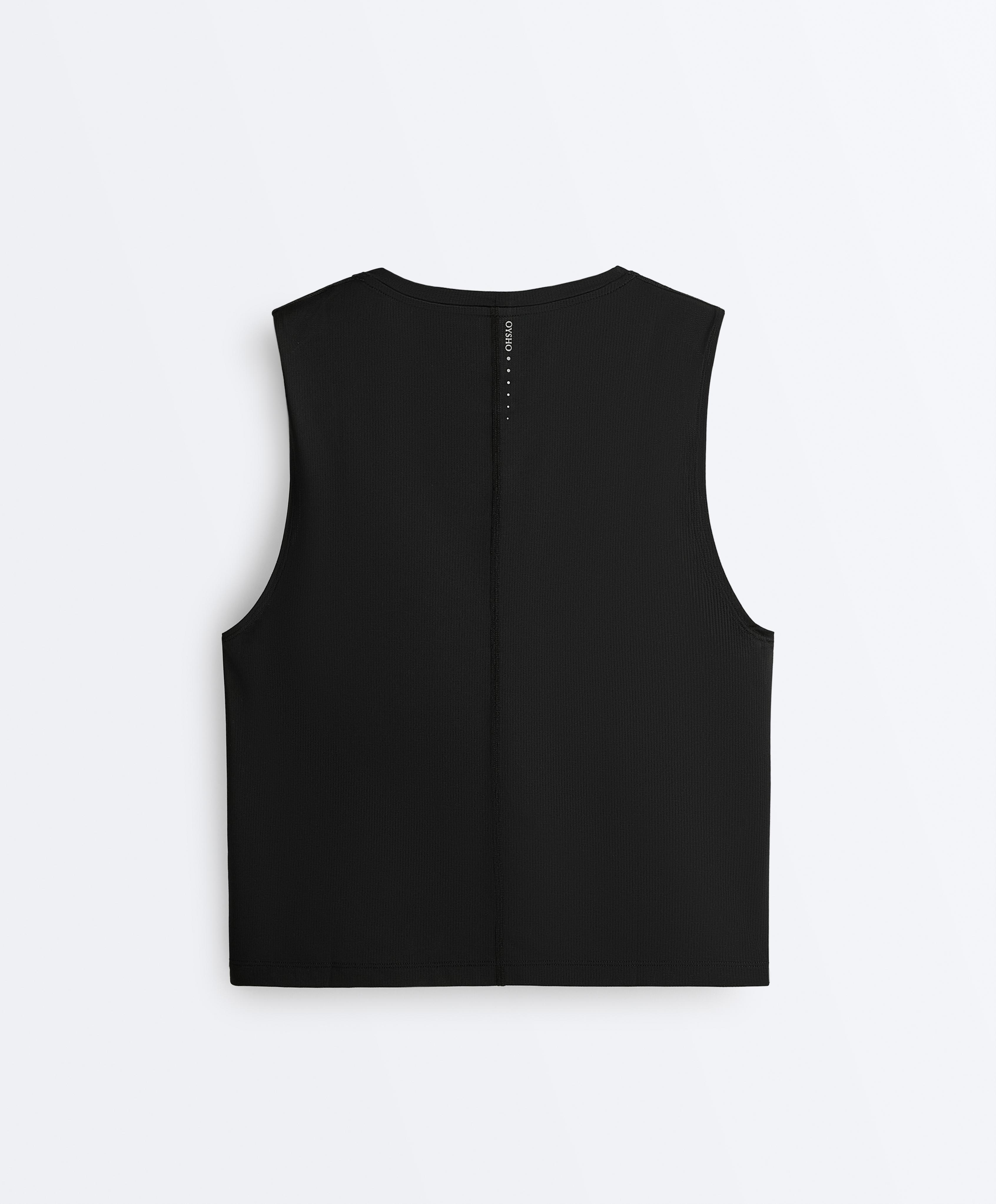 Technical sleeveless T-shirt — BLACK