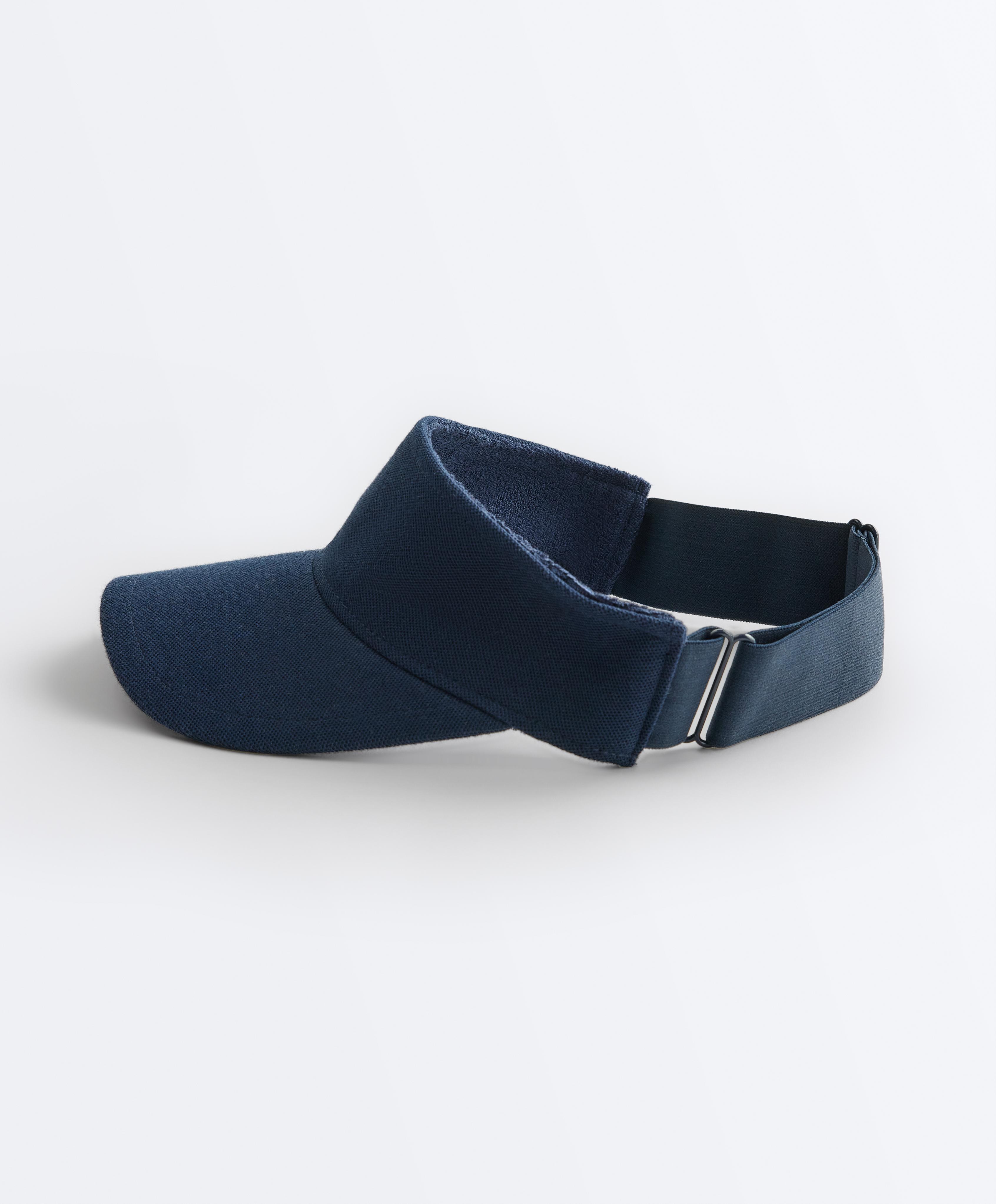 Cotton-blend piqué sports visor