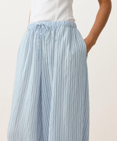 Modal blend striped trousers — DUSTY-BLUE 3