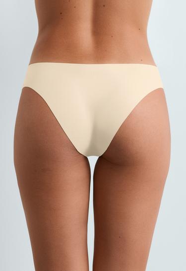 5 classic invisible polyamide blend briefs, Laser cut V-cut — VANILLA 4