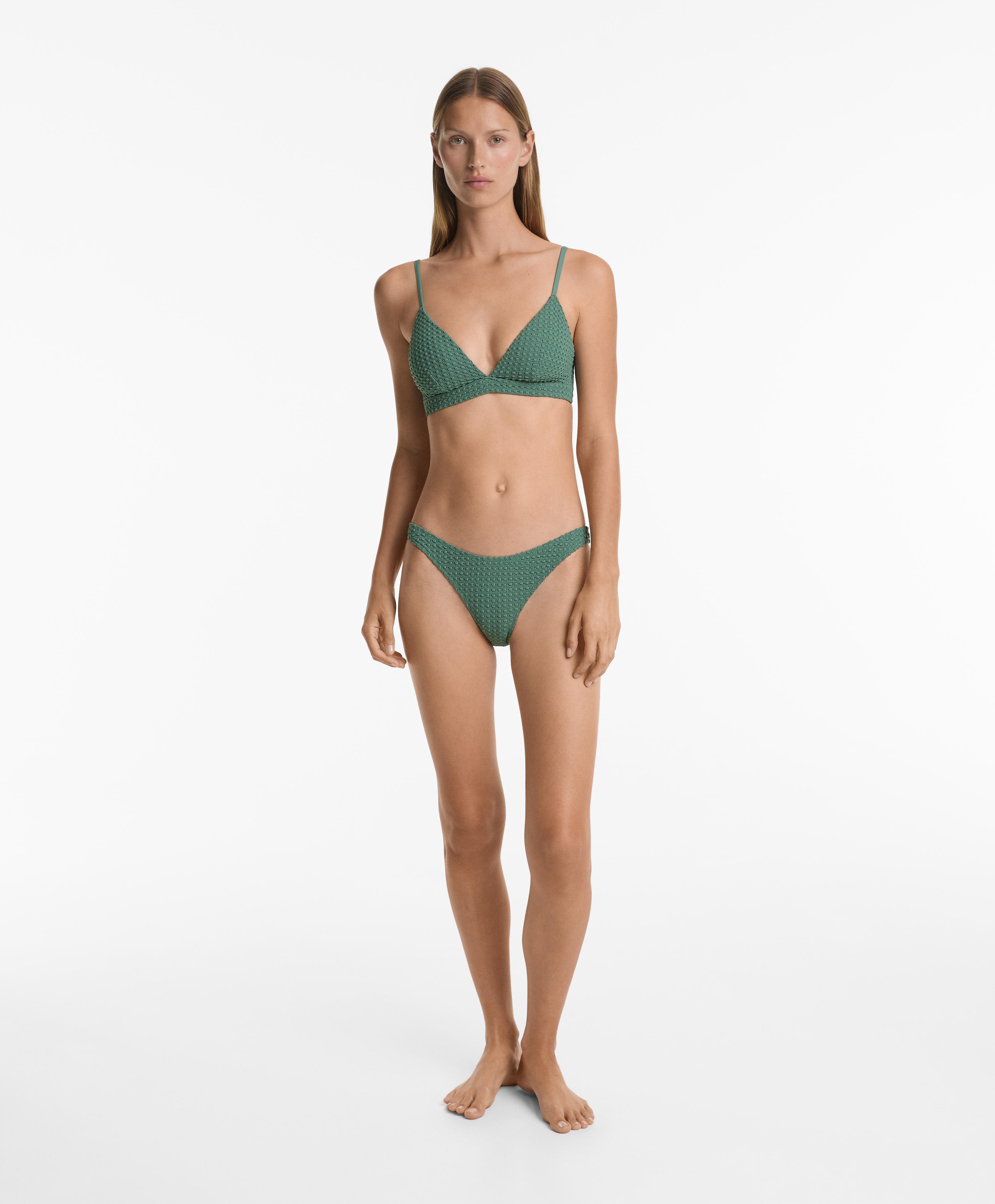 سروال بيكيني متوسط التغطية بقصة منحنية ونسيج فقاعة - تخفيضات سروال بيكيني متوسط التغطية بقصة منحنية ونسيج فقاعة - تخفيضات