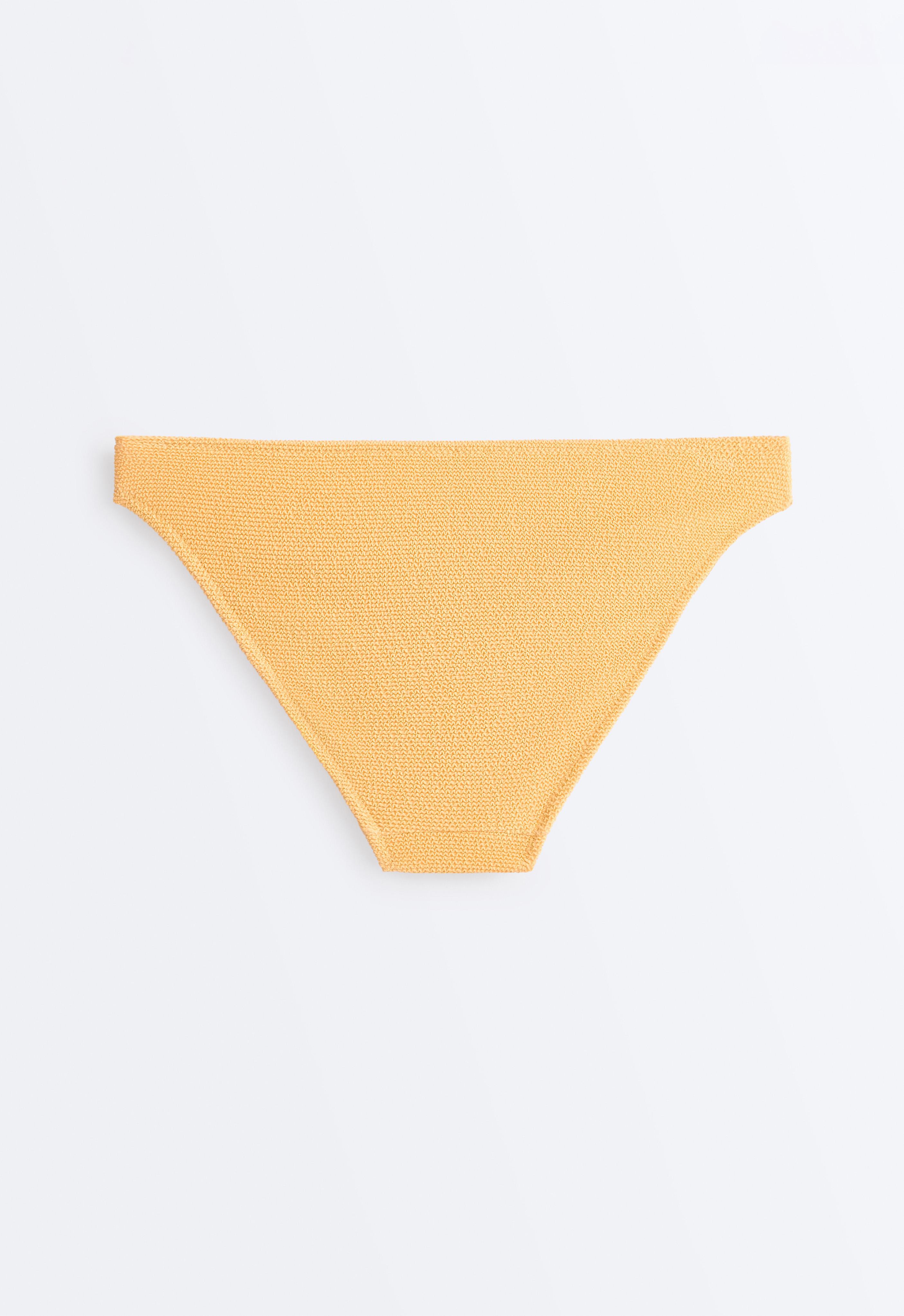 Crinkle classic bikini briefs — BURNT YELLOW