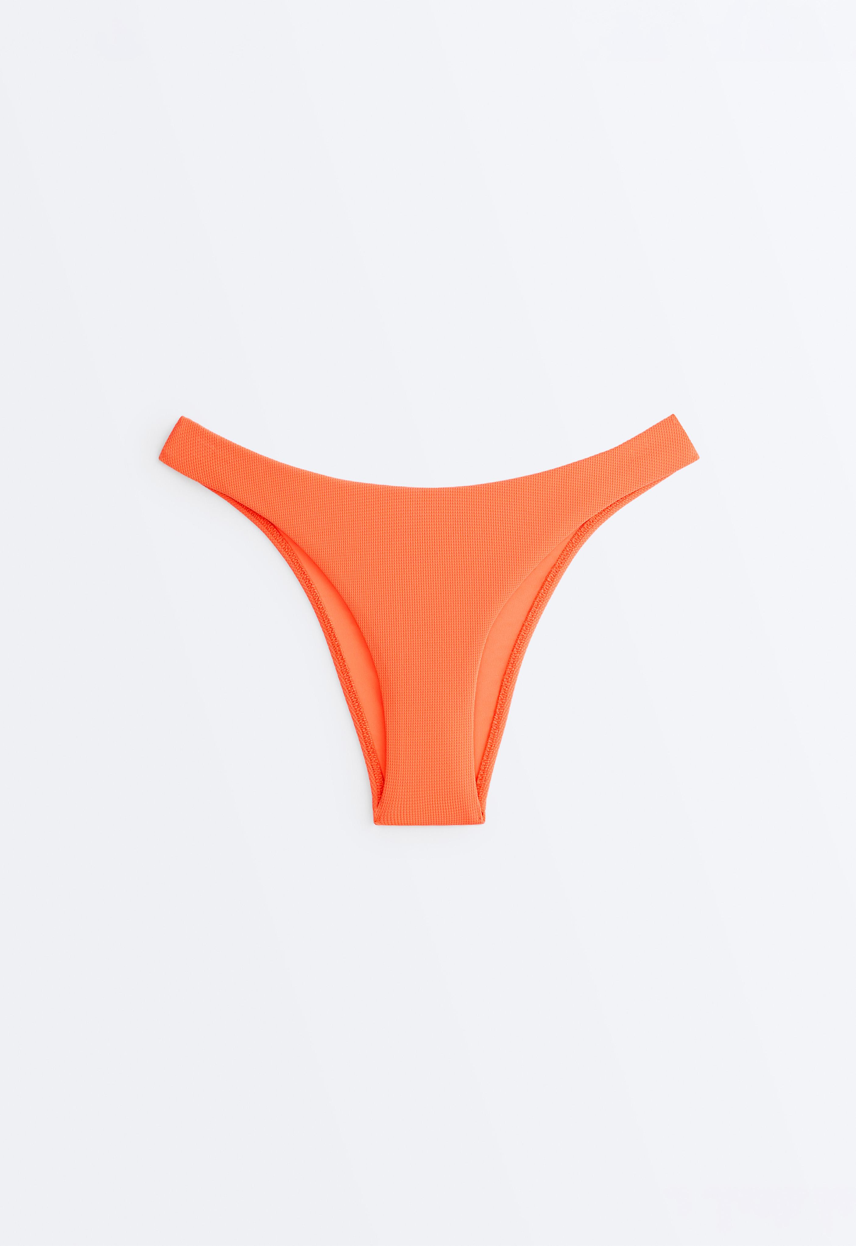 Piqué medium-coverage U-cut bikini briefs