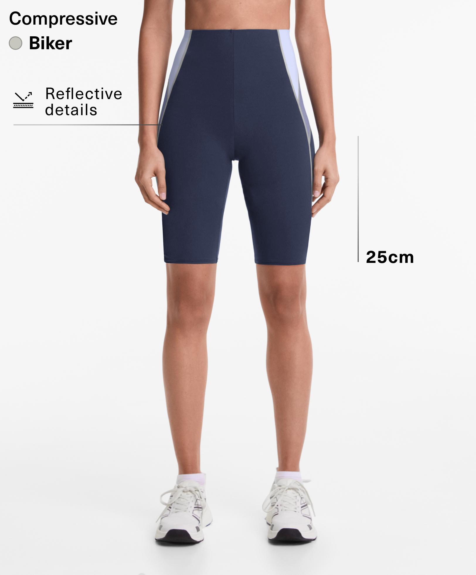 Reflective Compressive 25 cm cycling leggings