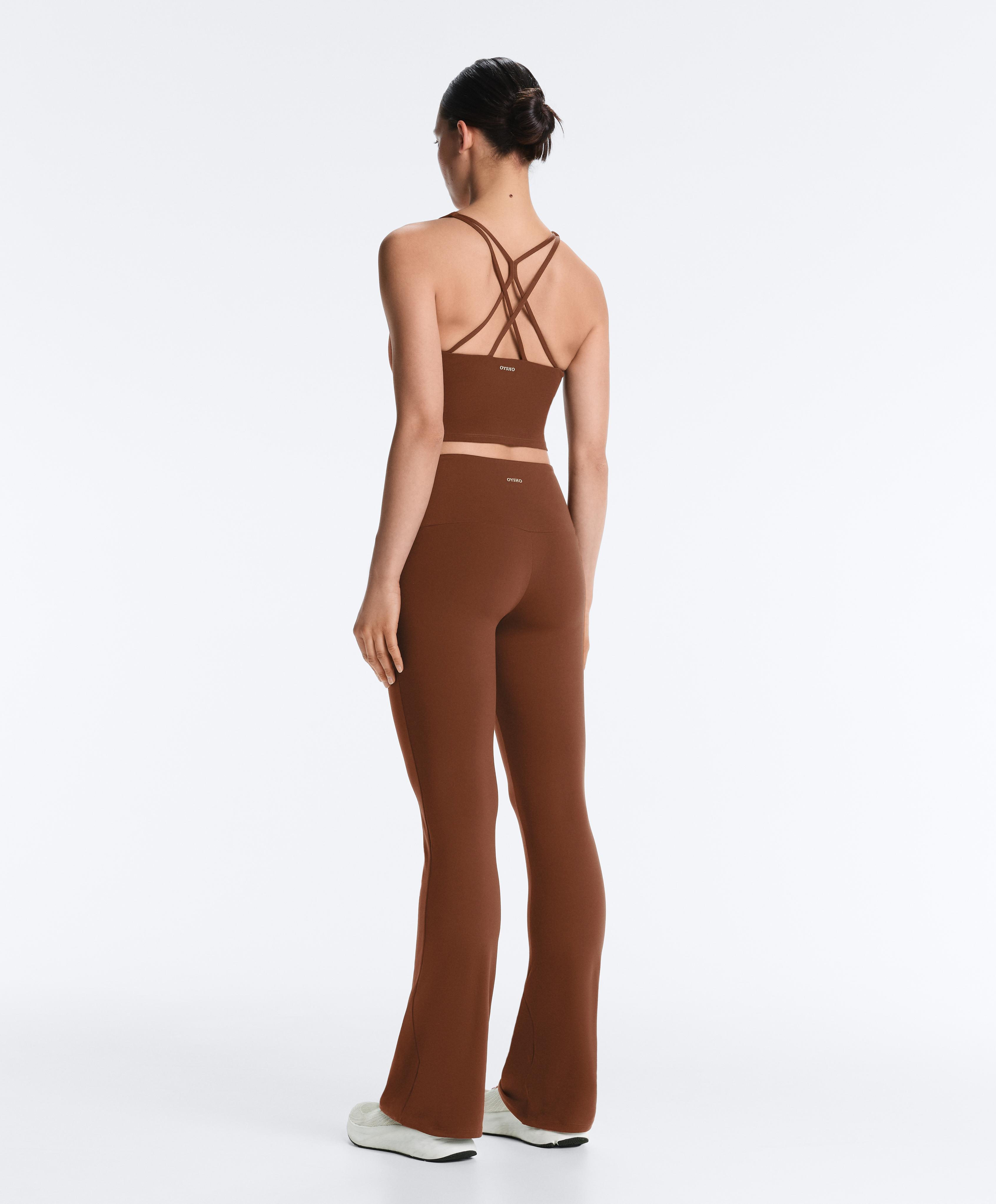 High-rise Comfortlux flare trousers — COFFEE