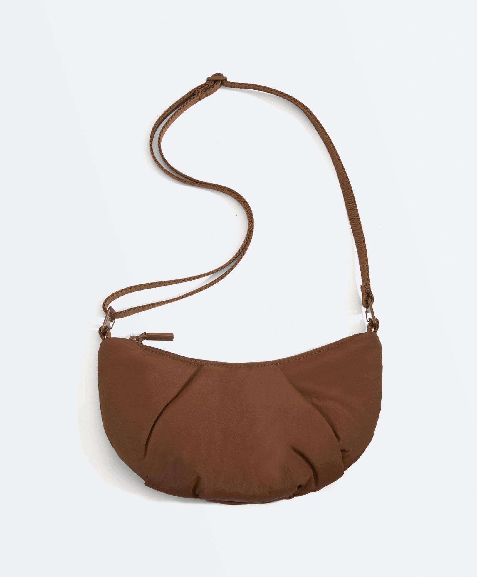 Mini quilted crossbody bag — COFFEE